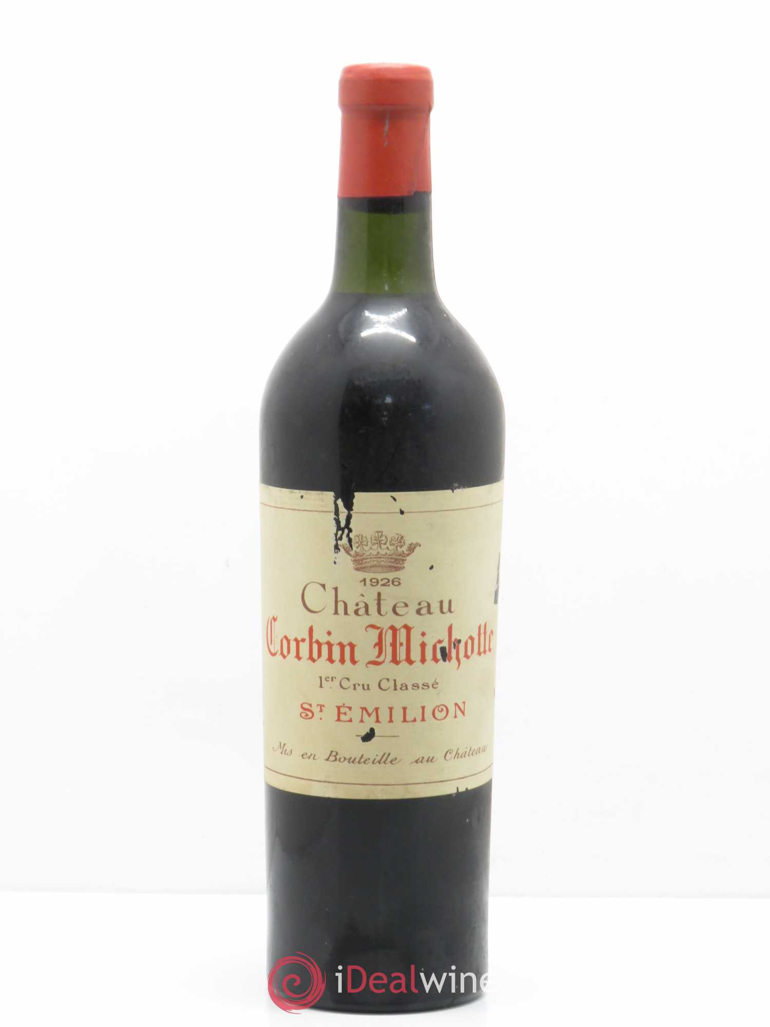 Château Corbin Michotte Grand Cru Classé 1926 - Lot de 1 bouteille - 0