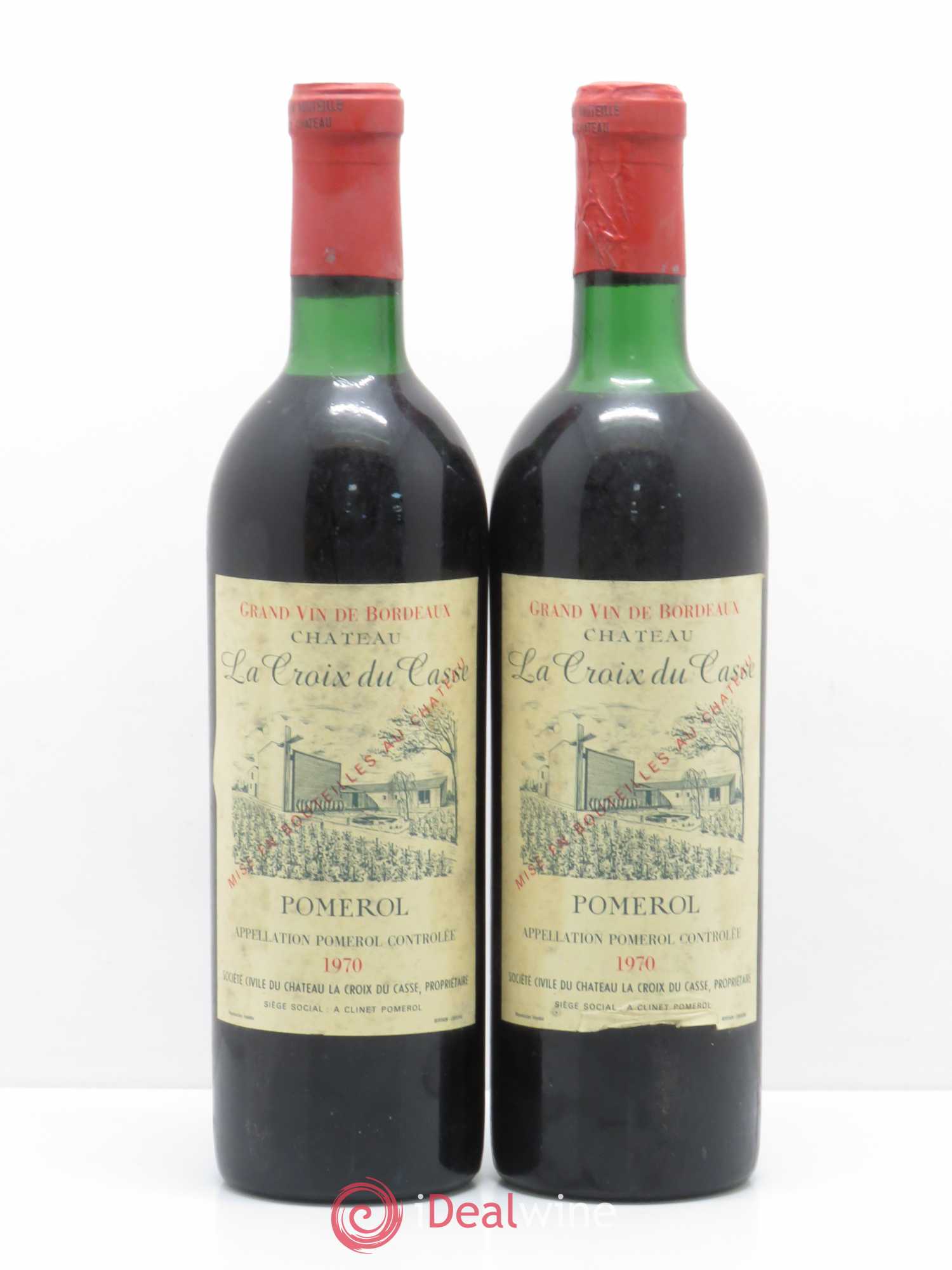 Château la Croix du Casse 1970 - Lot de 2 bouteilles - 0