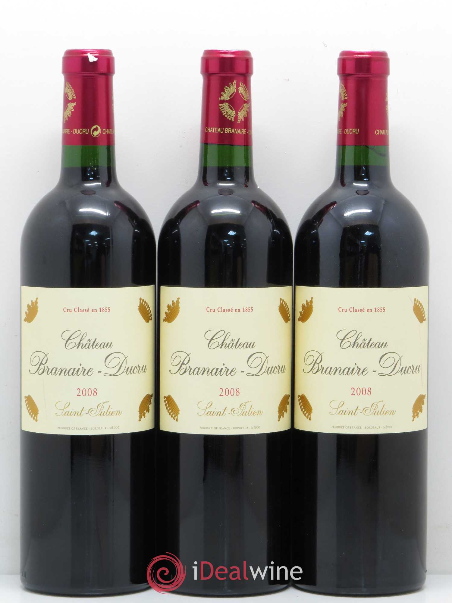Château Branaire Ducru 4ème Grand Cru Classé 2008 - Lot de 6 bouteilles - 1