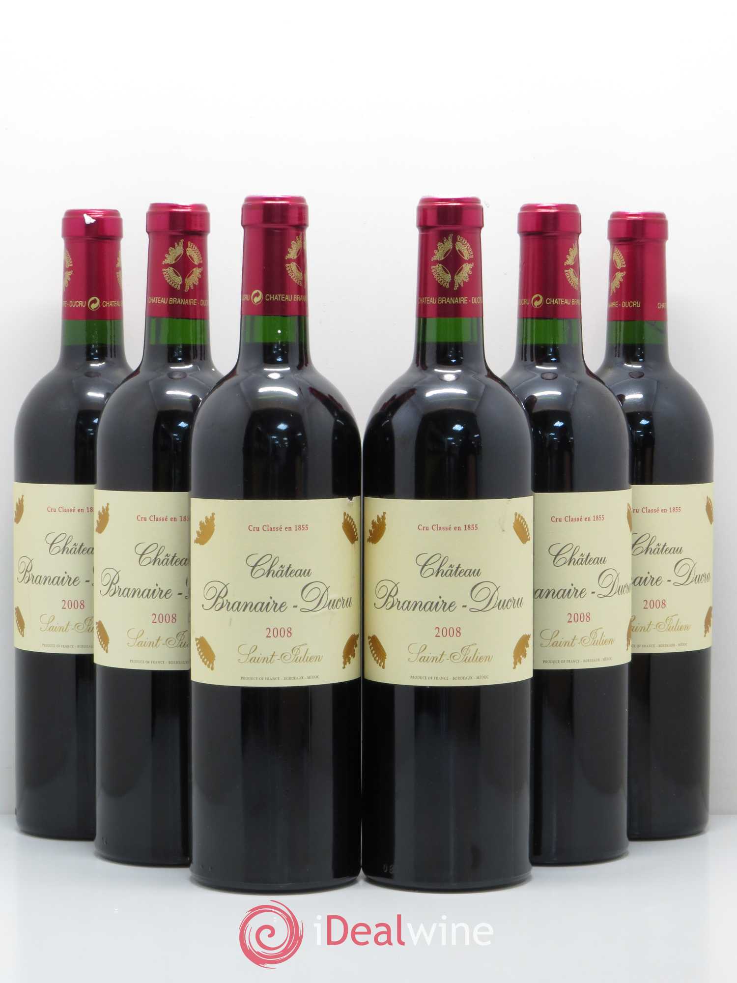 Château Branaire Ducru 4ème Grand Cru Classé 2008 - Lot de 6 bouteilles - 0