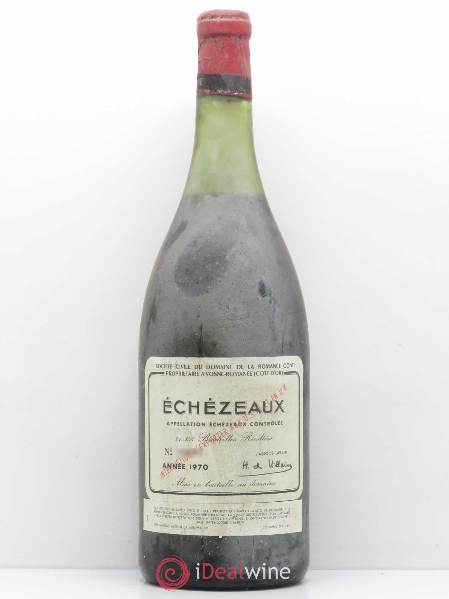 Echezeaux Grand Cru Domaine de la Romanée-Conti 1970 - Lot de 1 magnum - 0