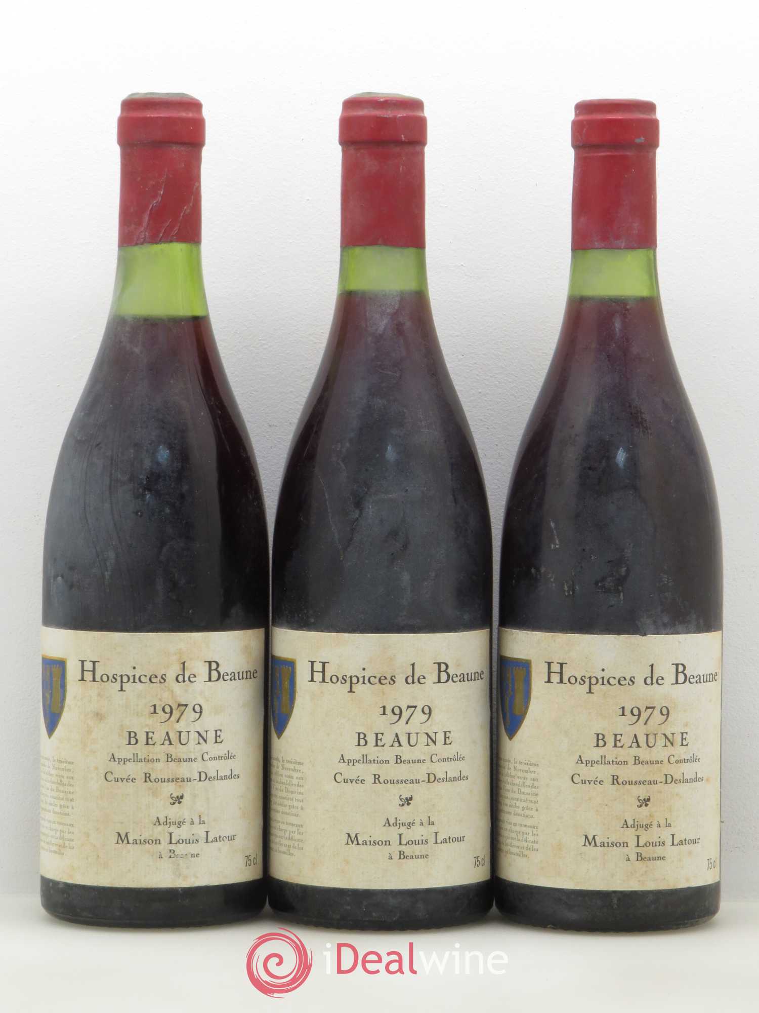 Beaune Hospices de Beaune Cuvée Rousseau Deslandes 1979 - Lot de 3 bouteilles - 0