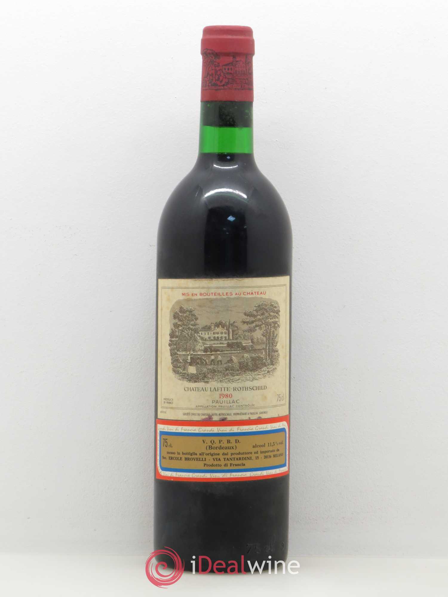Château Lafite Rothschild 1er Grand Cru Classé 1980 - Lot de 1 bouteille - 0