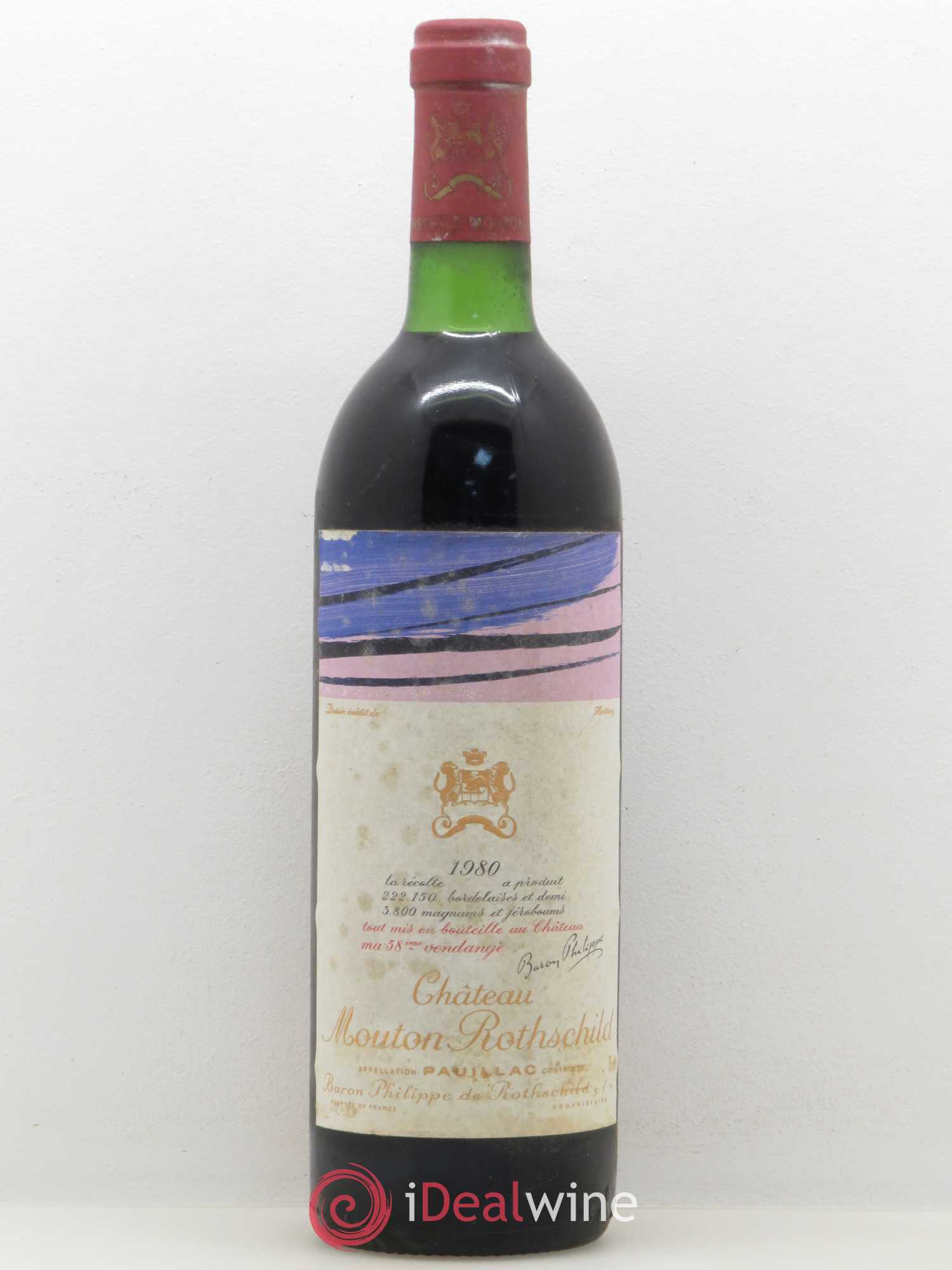 Château Mouton Rothschild 1er Grand Cru Classé 1980 - Lot de 1 bouteille - 0