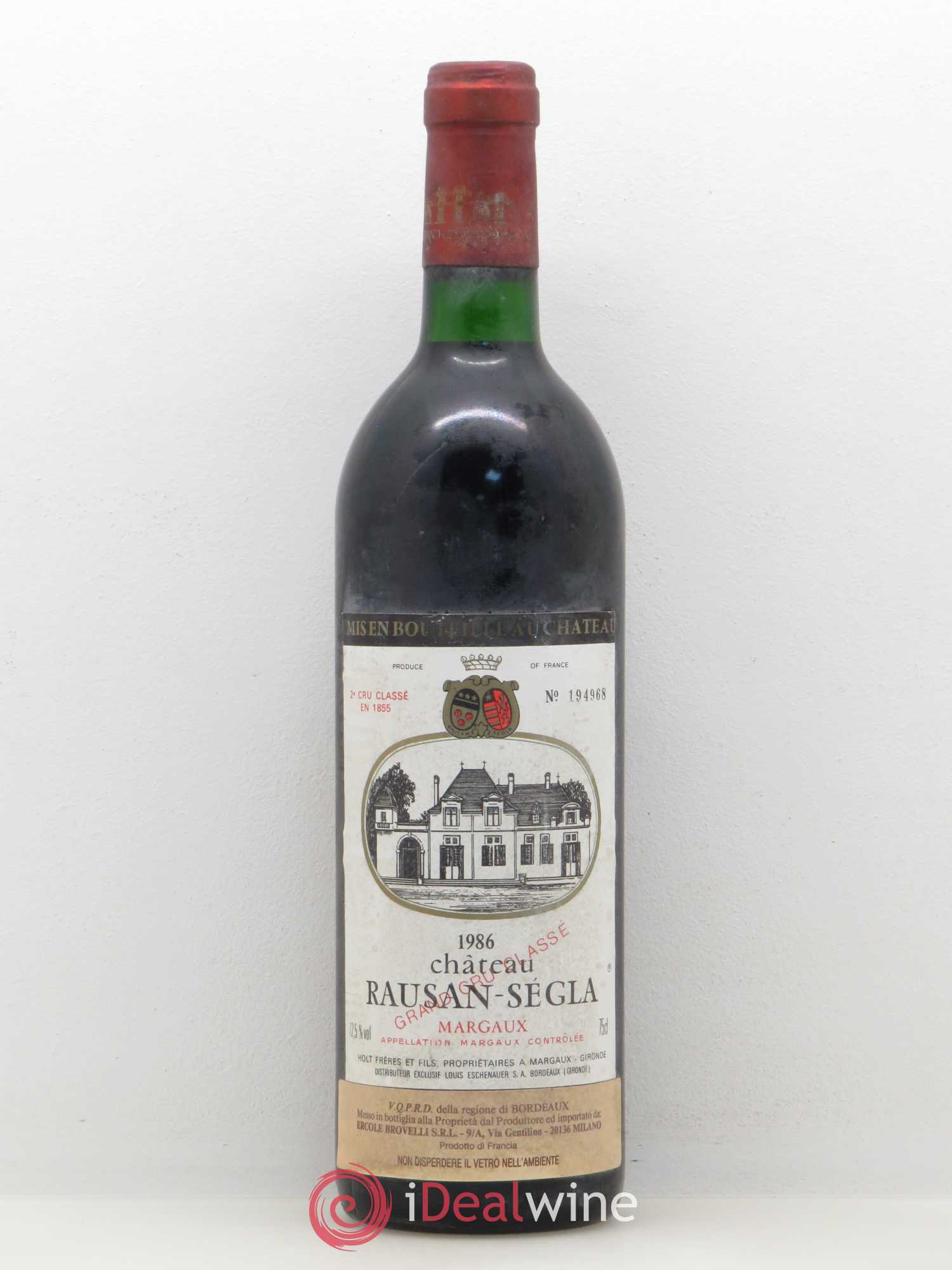 Château Rauzan Ségla Grand Cru Classé 1986 - Lot de 1 bouteille - 0