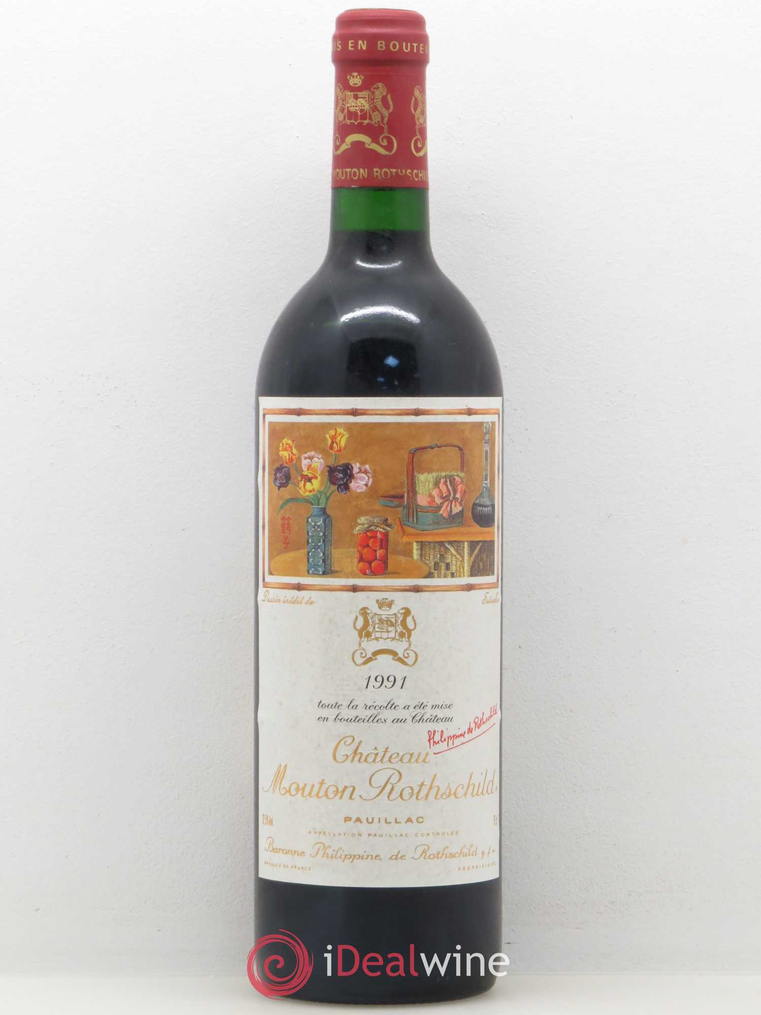 Château Mouton Rothschild 1er Grand Cru Classé 1991 - Lot de 1 bouteille - 0