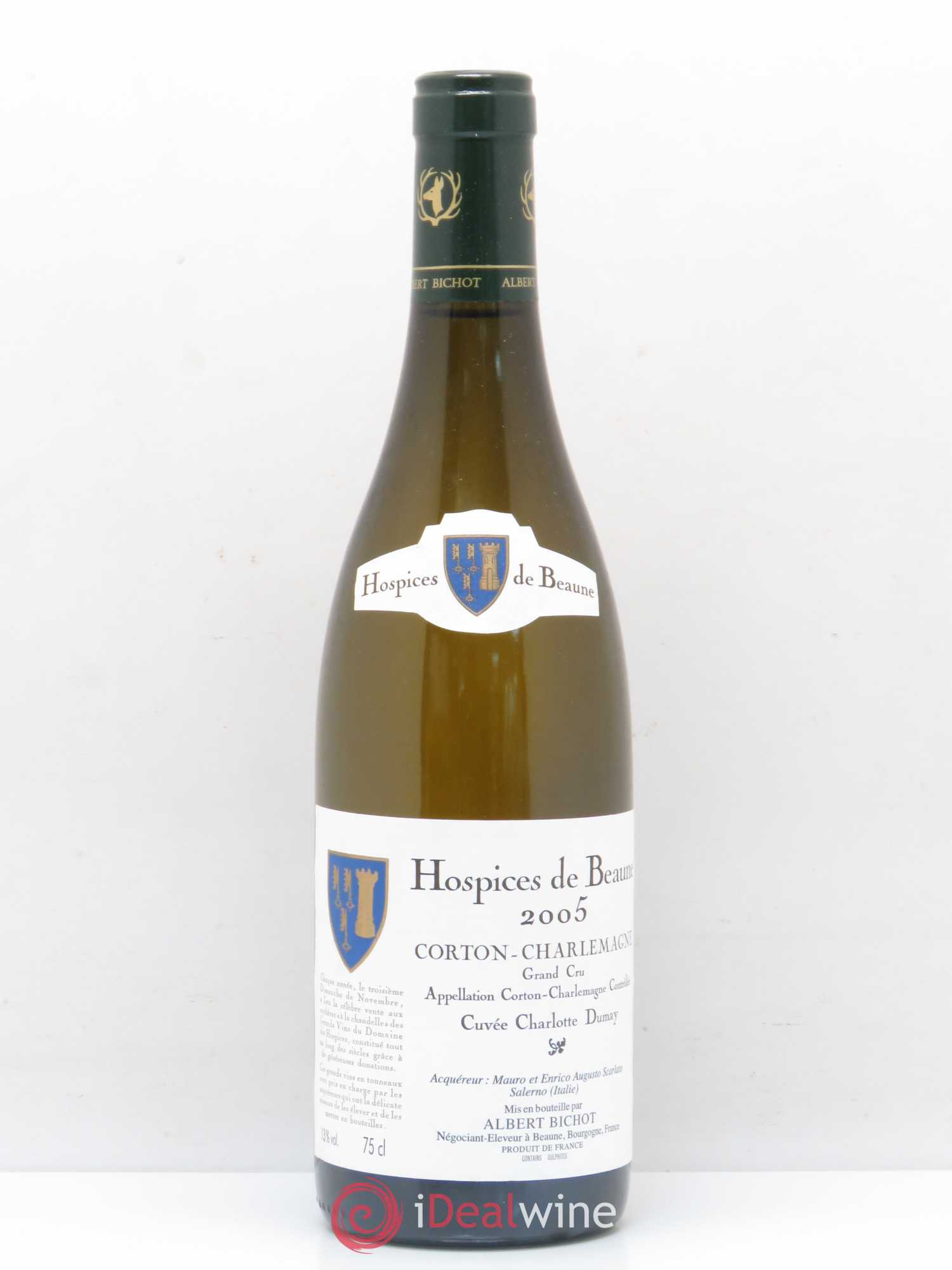 Corton-Charlemagne Grand Cru Cuvée Charlotte Dumay Hospices de Beaune Bichot 2005 - Posten von 1 Flasche - 0