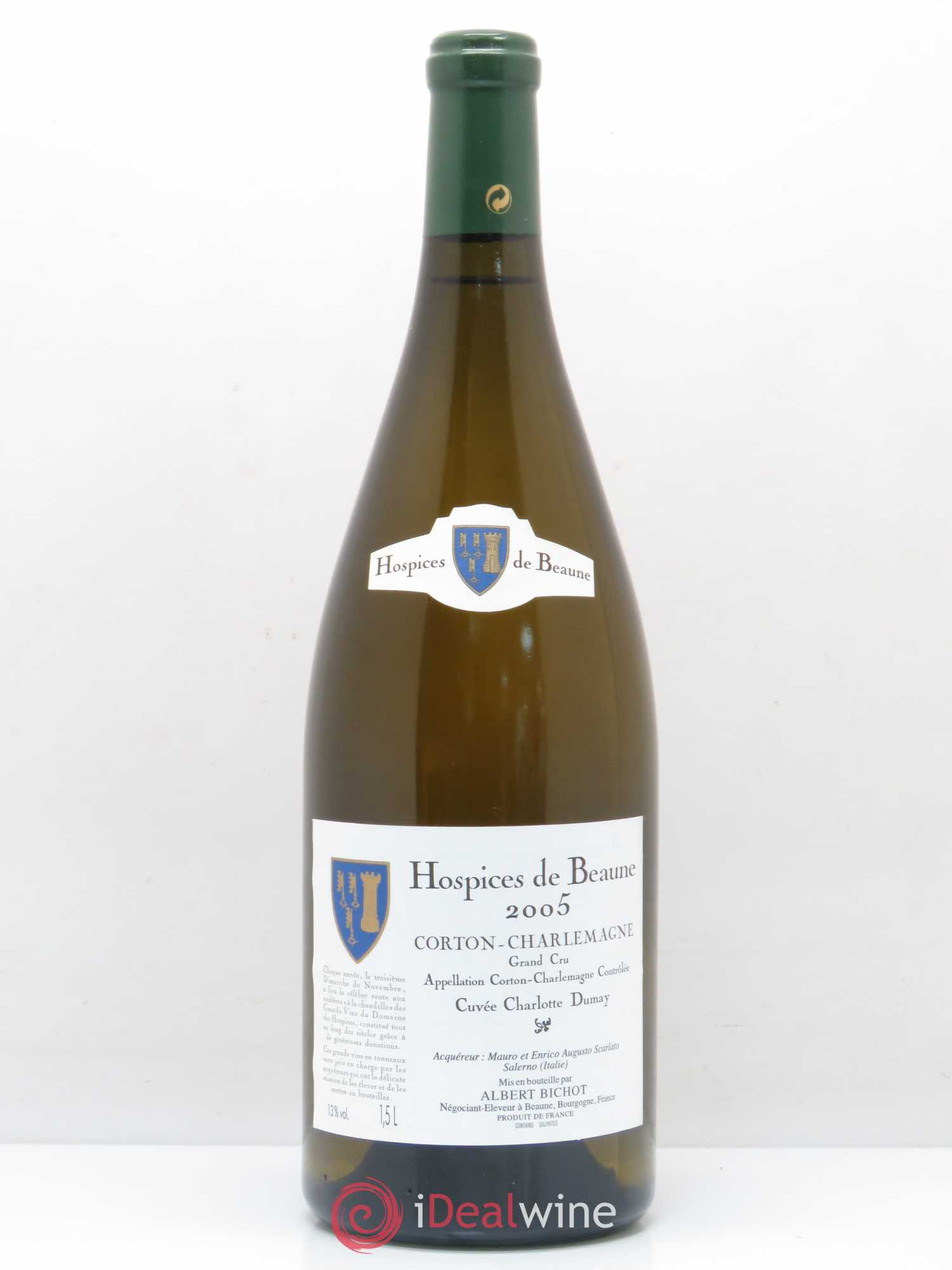 Buy Corton-Charlemagne Grand Cru Cuvée Charlotte Dumay Hospices de