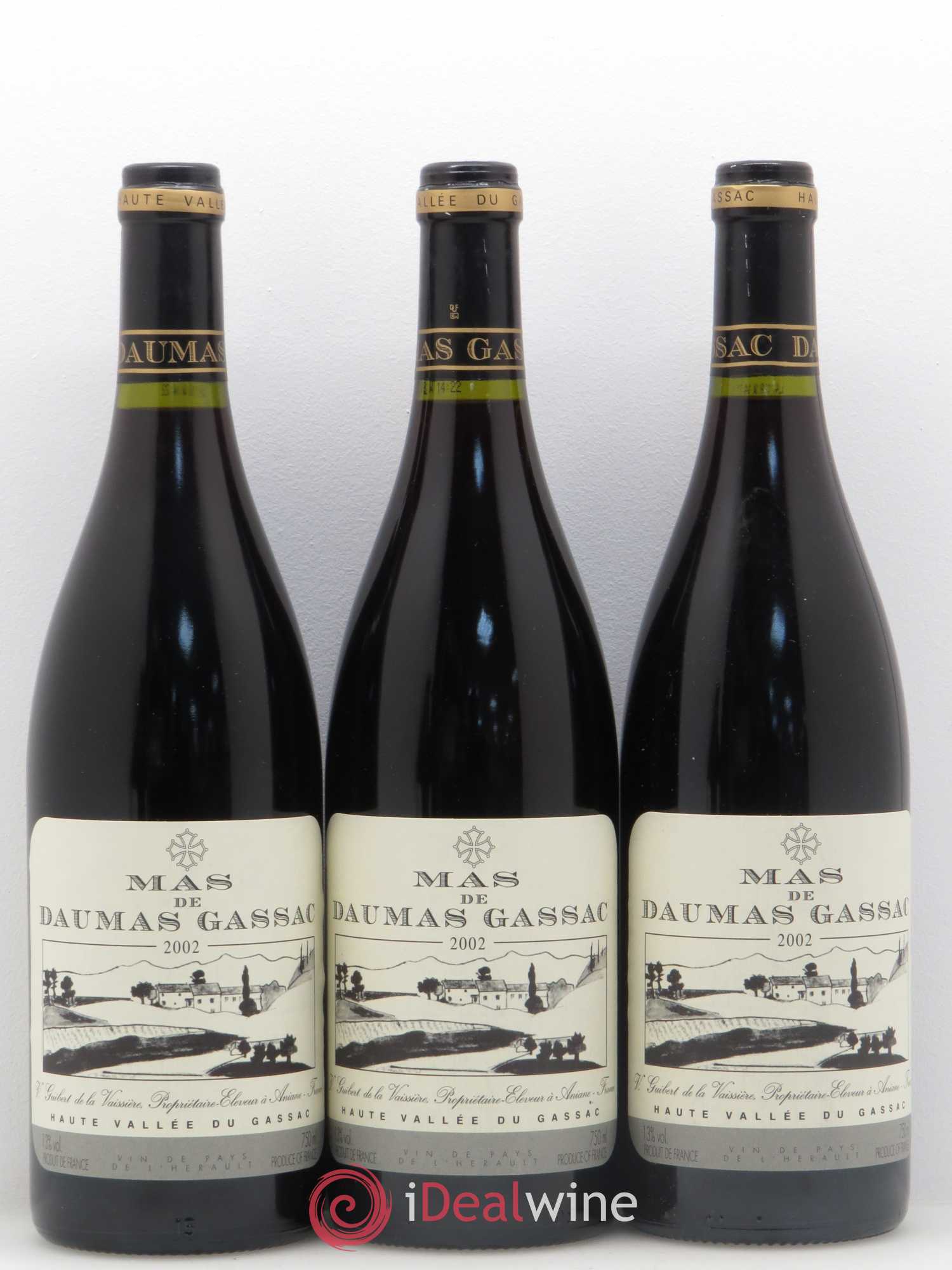 Saint-Guilhem-le-Désert - Cité d'Aniane Mas Daumas Gassac Famille Guibert de La Vaissière 2002 - Lot de 12 bouteilles - 2