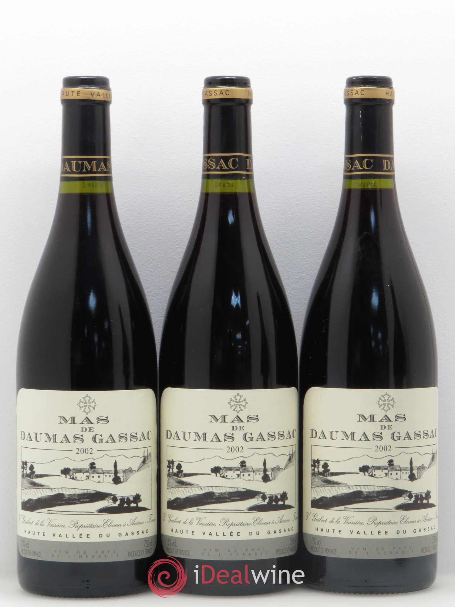 Saint-Guilhem-le-Désert - Cité d'Aniane Mas Daumas Gassac Famille Guibert de La Vaissière 2002 - Lot de 12 bouteilles - 3