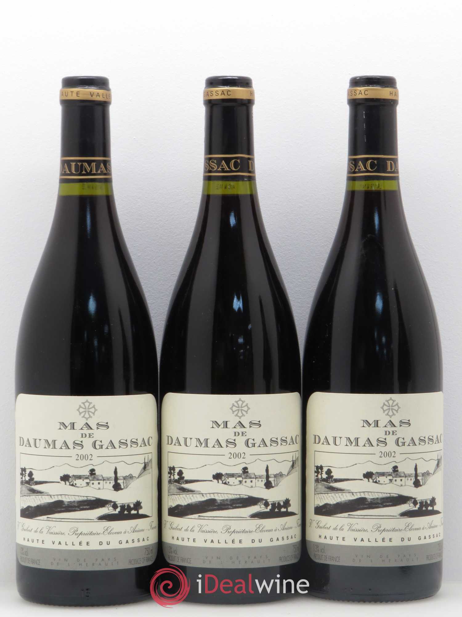 Saint-Guilhem-le-Désert - Cité d'Aniane Mas Daumas Gassac Famille Guibert de La Vaissière 2002 - Lot de 12 bouteilles - 4