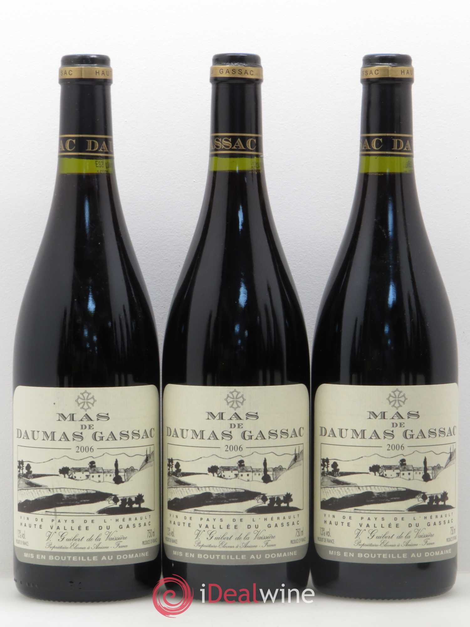 Saint-Guilhem-le-Désert - Cité d'Aniane Mas Daumas Gassac Famille Guibert de La Vaissière 2006 - Lot de 12 bouteilles - 1