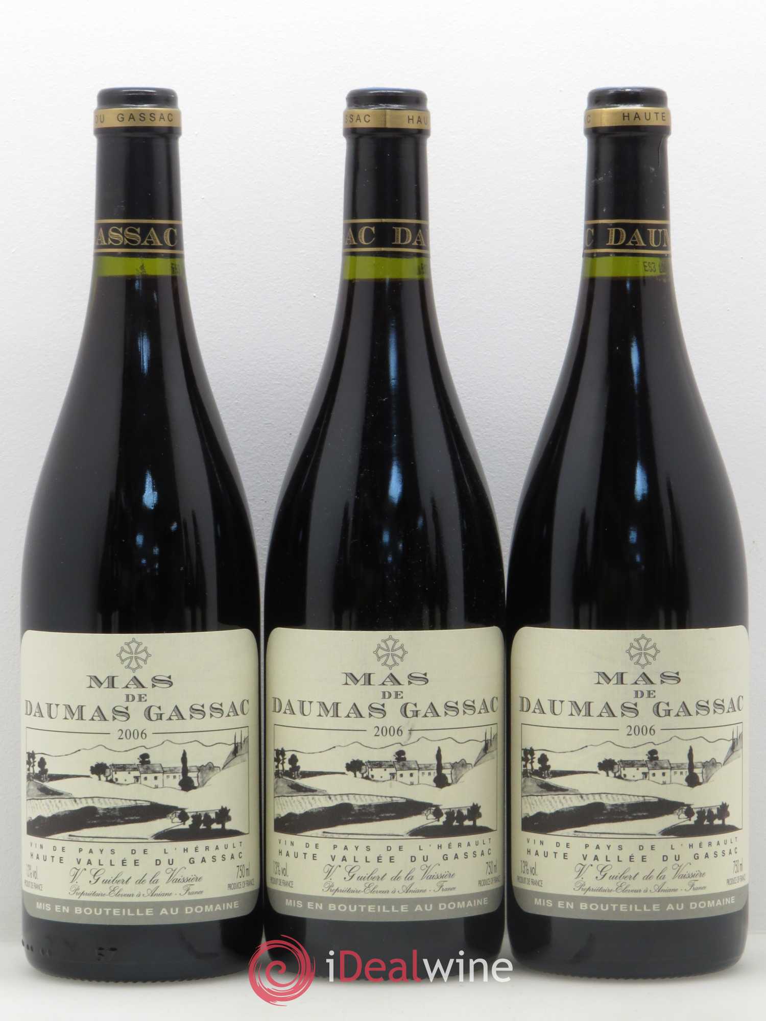 Saint-Guilhem-le-Désert - Cité d'Aniane Mas Daumas Gassac Famille Guibert de La Vaissière 2006 - Lot de 12 bouteilles - 2