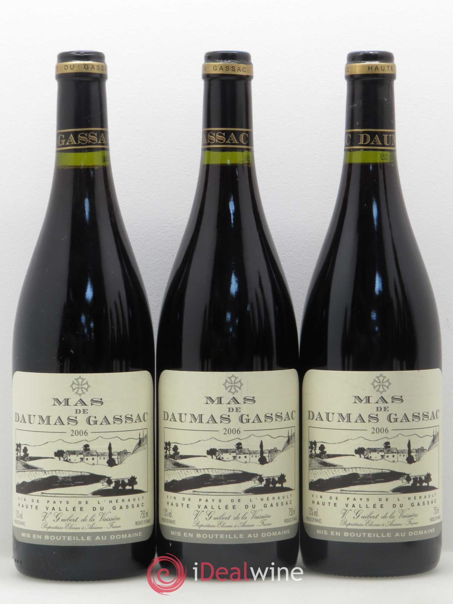 Saint-Guilhem-le-Désert - Cité d'Aniane Mas Daumas Gassac Famille Guibert de La Vaissière 2006 - Lot de 12 bouteilles - 4