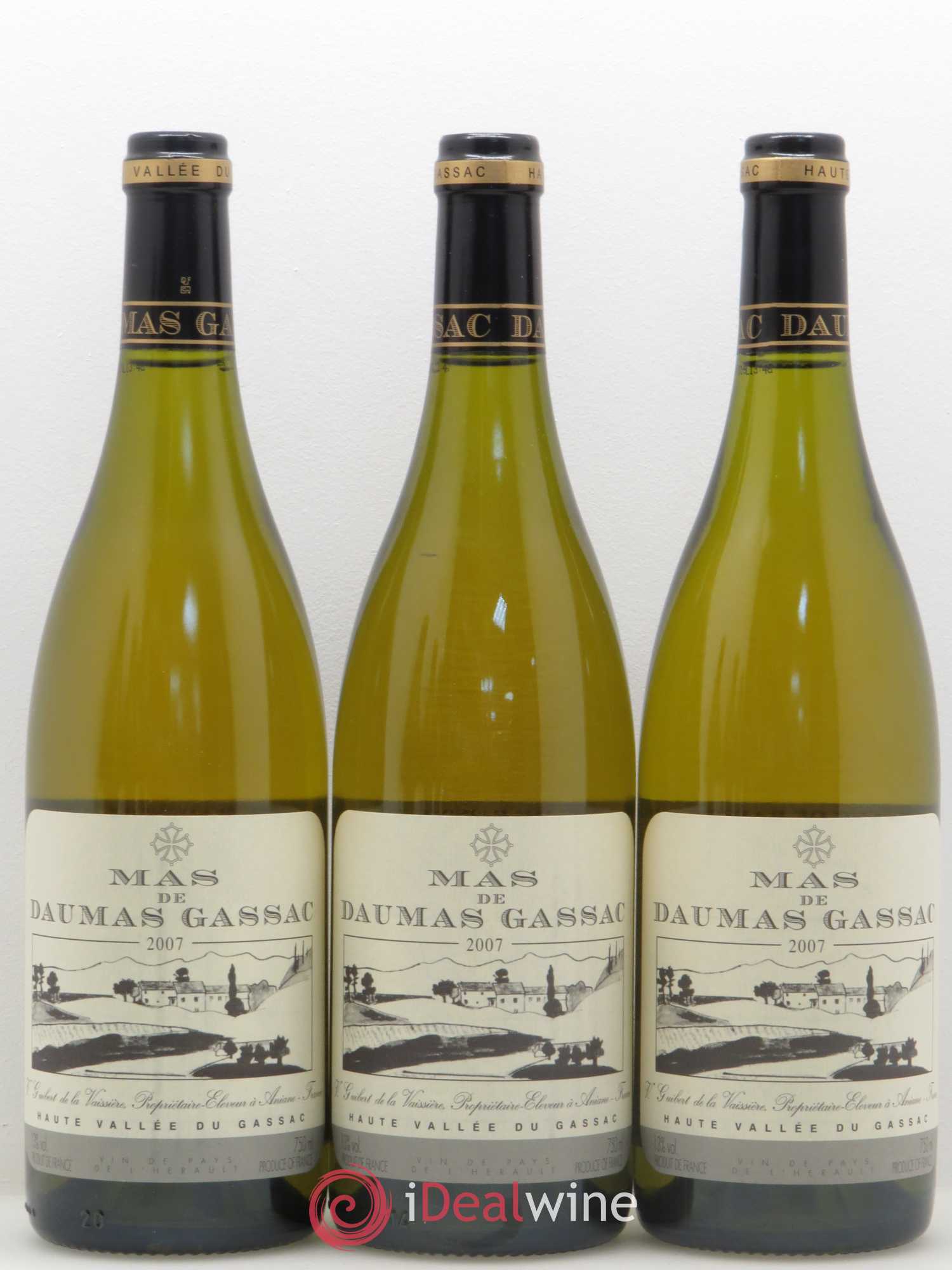 Saint-Guilhem-le-Désert - Cité d'Aniane Mas Daumas Gassac Famille Guibert de La Vaissière 2007 - Lot de 6 bouteilles - 1