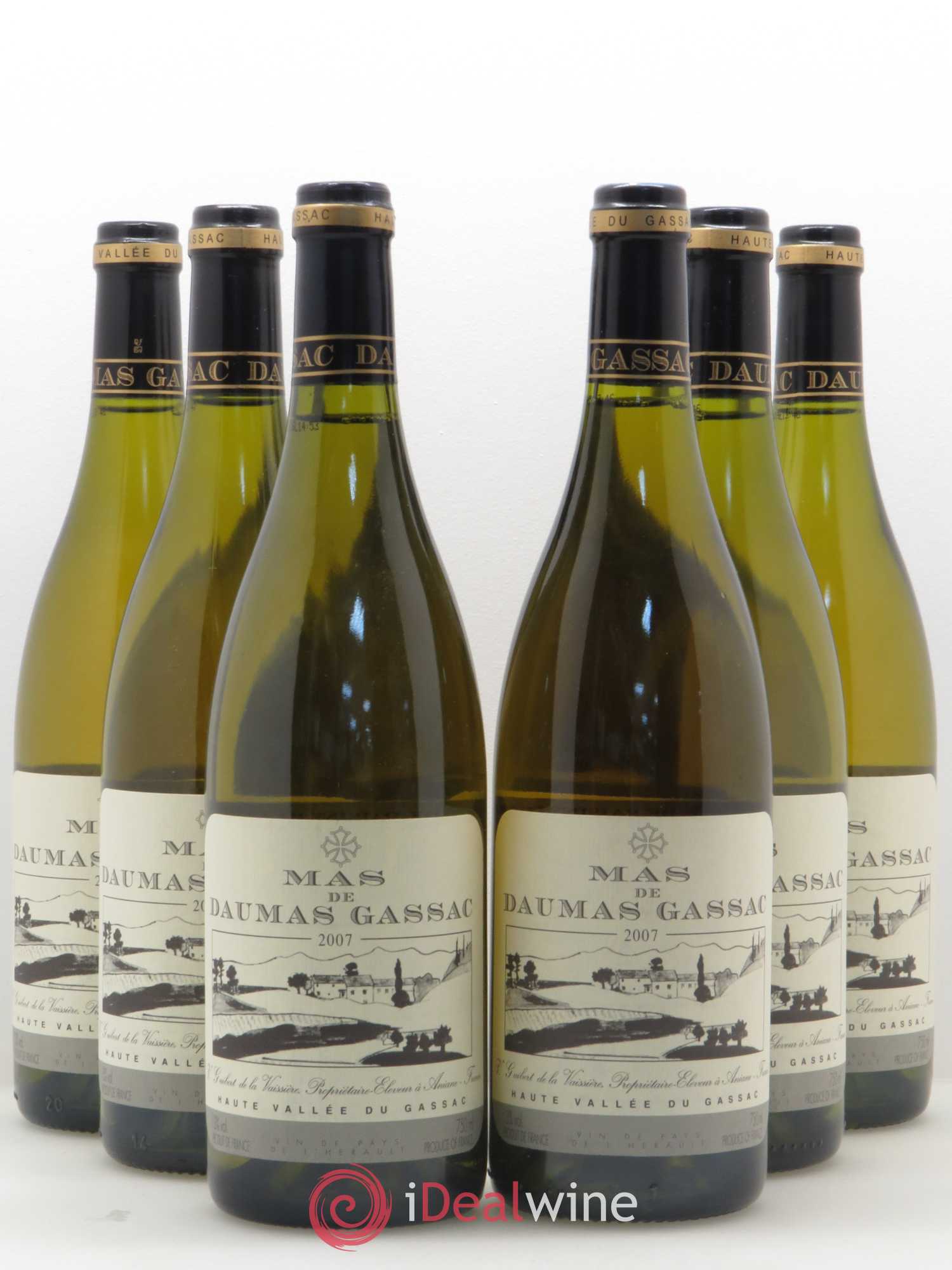 Saint-Guilhem-le-Désert - Cité d'Aniane Mas Daumas Gassac Famille Guibert de La Vaissière 2007 - Lot de 6 bouteilles - 0