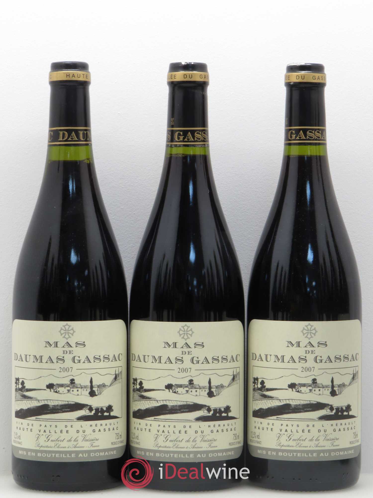Saint-Guilhem-le-Désert - Cité d'Aniane Mas Daumas Gassac Famille Guibert de La Vaissière 2007 - Lot de 12 bouteilles - 1