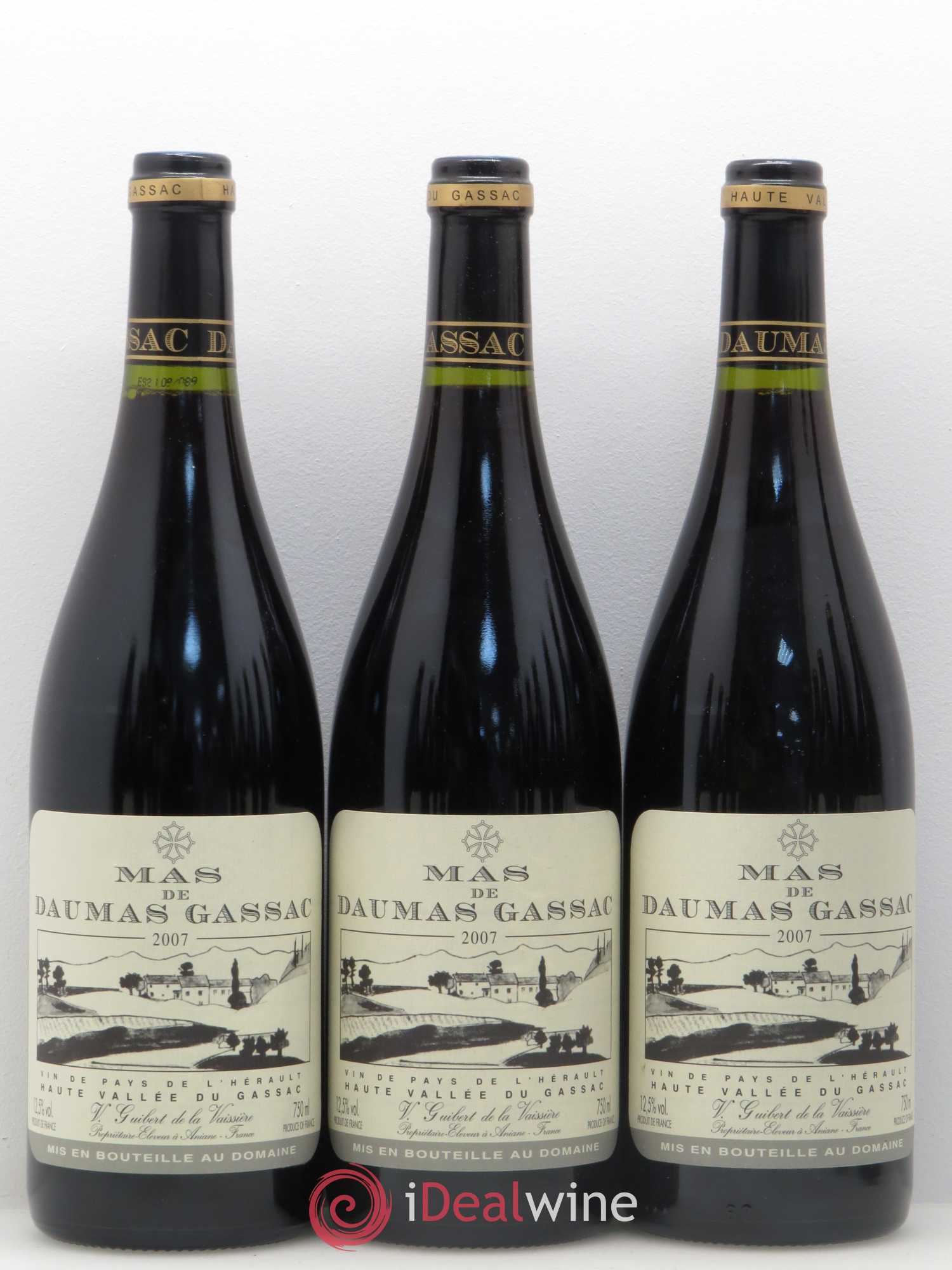Saint-Guilhem-le-Désert - Cité d'Aniane Mas Daumas Gassac Famille Guibert de La Vaissière 2007 - Lot de 12 bouteilles - 2