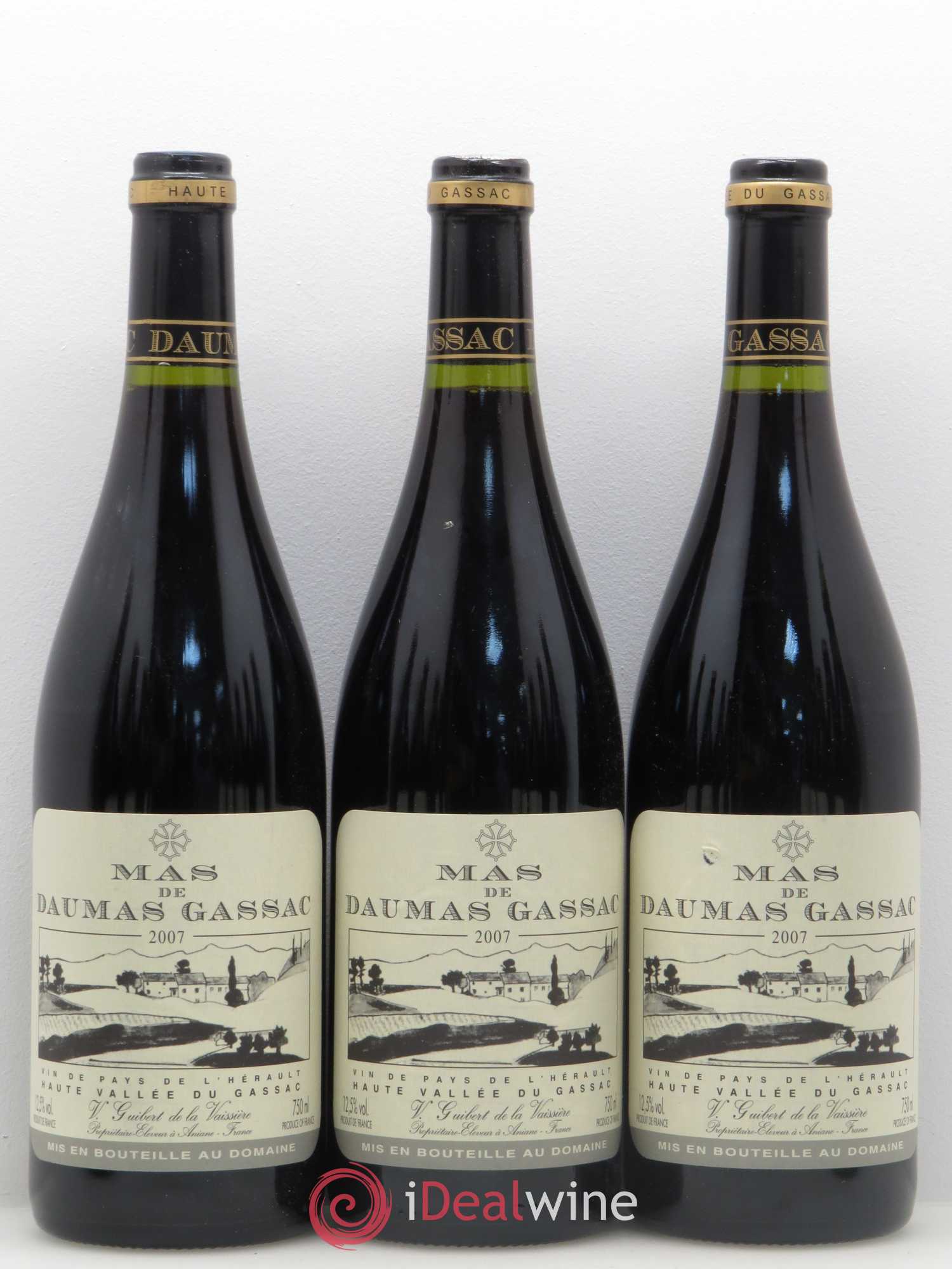 Saint-Guilhem-le-Désert - Cité d'Aniane Mas Daumas Gassac Famille Guibert de La Vaissière 2007 - Lot de 12 bouteilles - 4