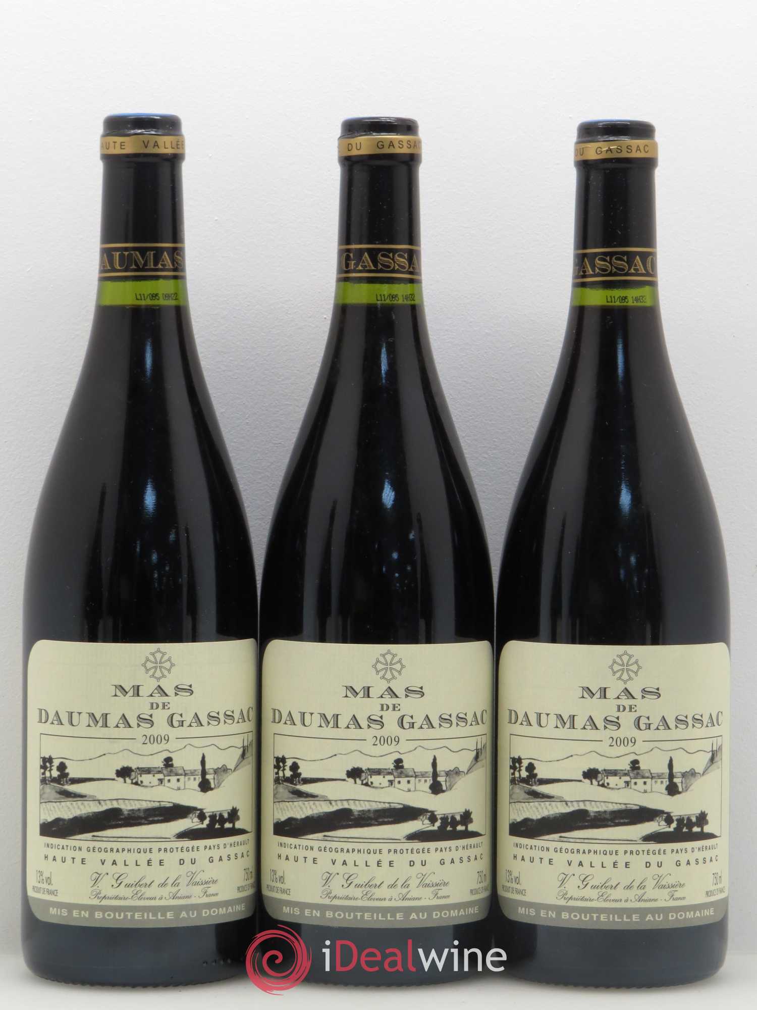 Saint-Guilhem-le-Désert - Cité d'Aniane Mas Daumas Gassac Famille Guibert de La Vaissière 2009 - Lot de 12 bouteilles - 4