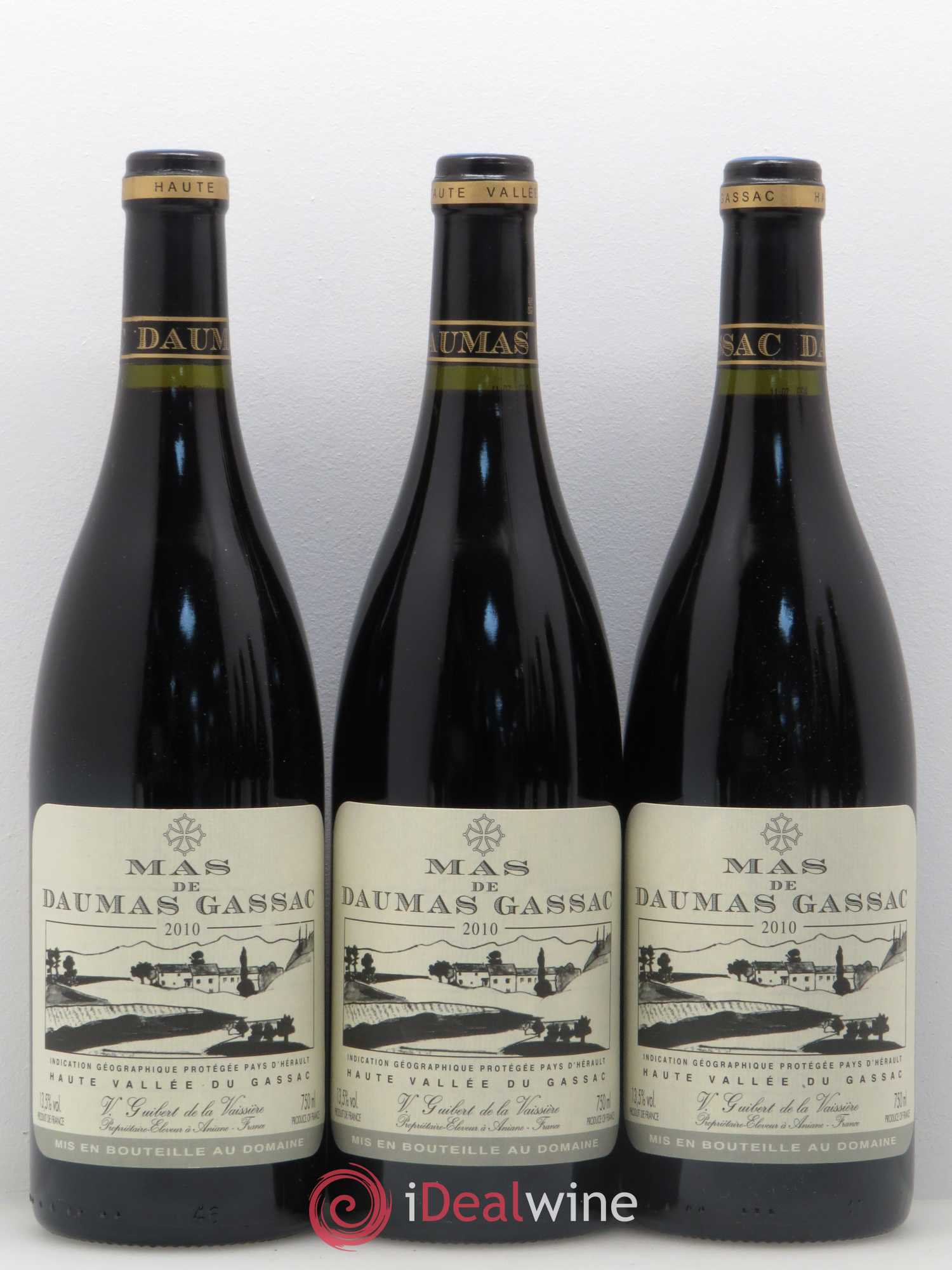 Saint-Guilhem-le-Désert - Cité d'Aniane Mas Daumas Gassac Famille Guibert de La Vaissière 2010 - Lot de 12 bouteilles - 2
