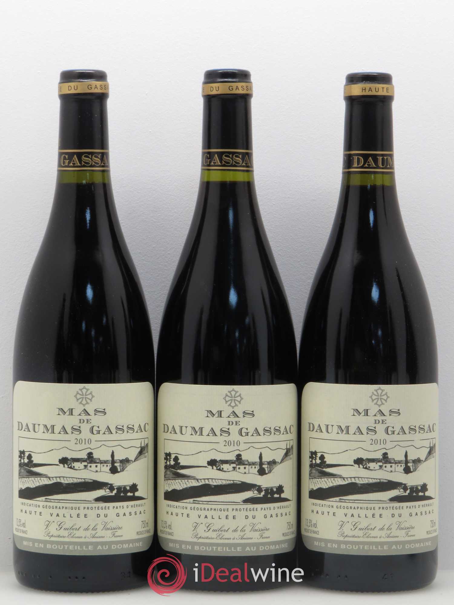 Saint-Guilhem-le-Désert - Cité d'Aniane Mas Daumas Gassac Famille Guibert de La Vaissière 2010 - Lot de 12 bouteilles - 4