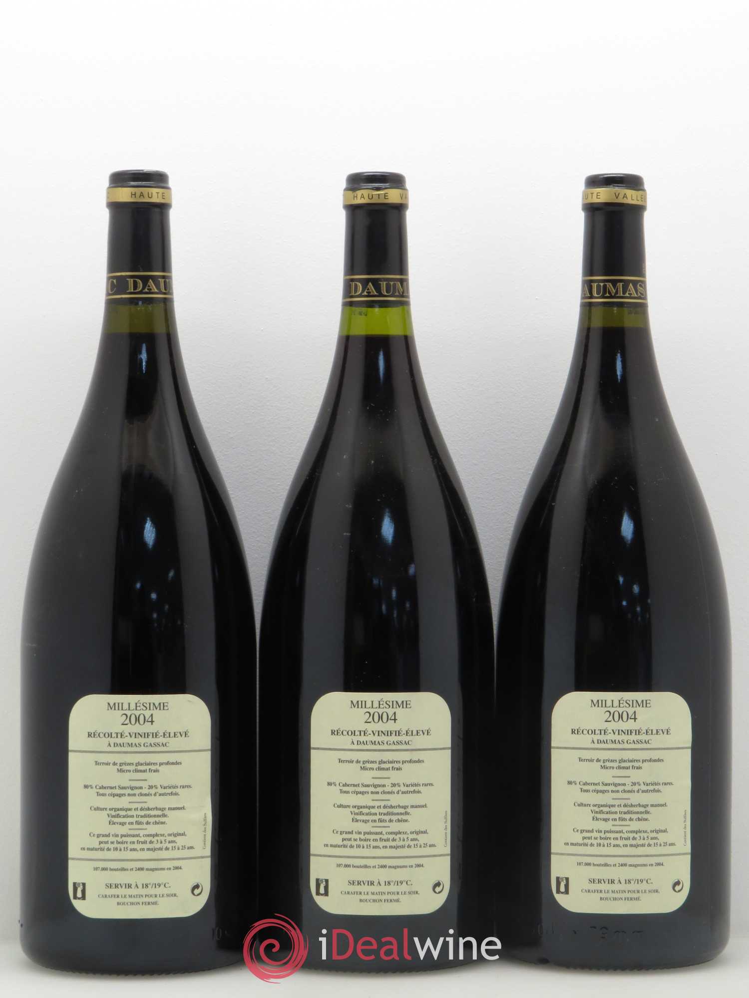 Saint-Guilhem-le-Désert - Cité d'Aniane Mas Daumas Gassac Famille Guibert de La Vaissière 2004 - Lot de 3 magnums - 1