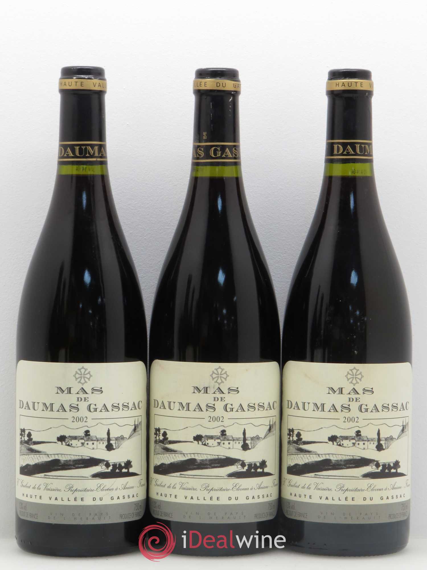 Saint-Guilhem-le-Désert - Cité d'Aniane Mas Daumas Gassac Famille Guibert de La Vaissière 2002 - Lot de 6 bouteilles - 2