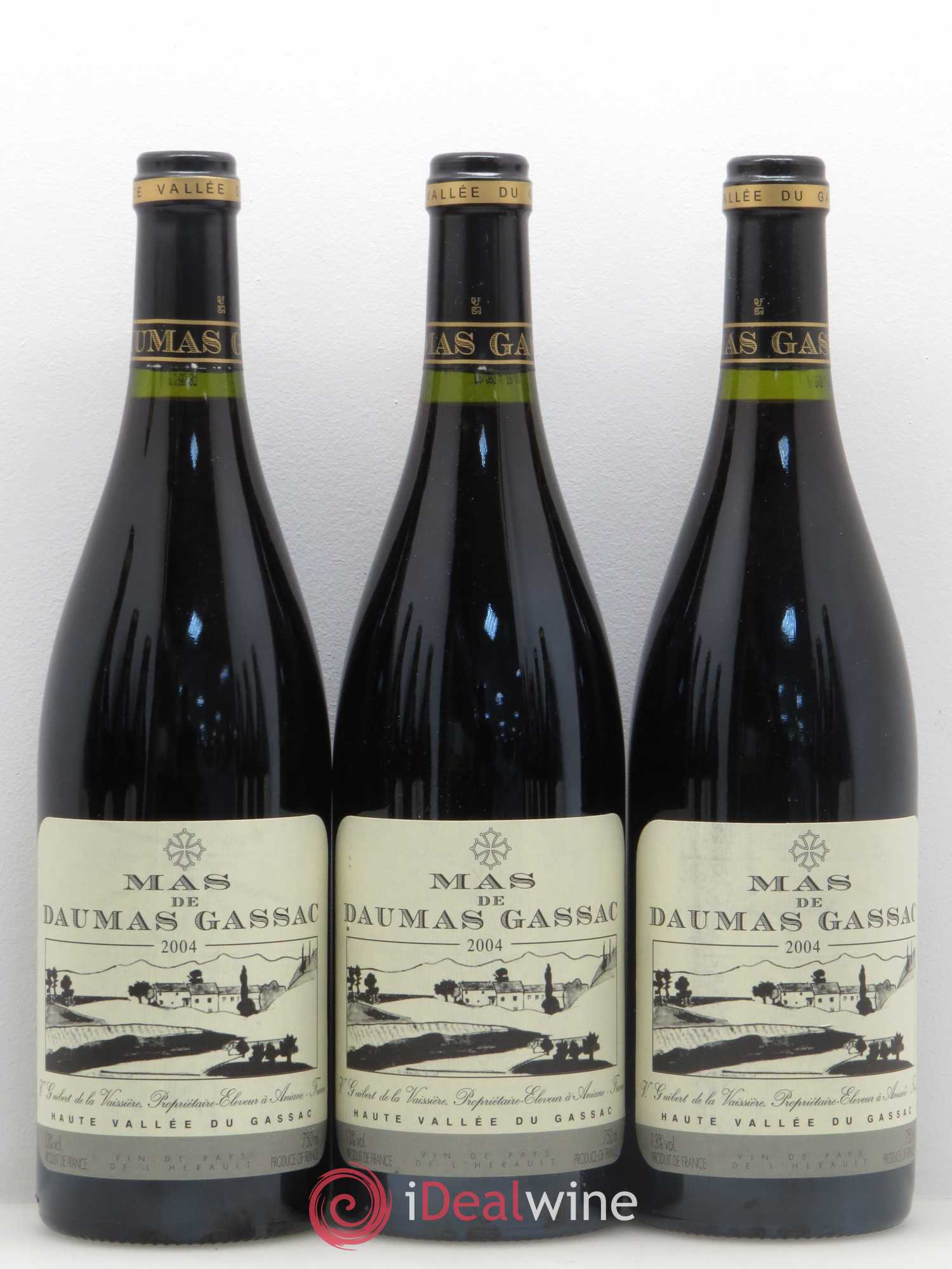 Saint-Guilhem-le-Désert - Cité d'Aniane Mas Daumas Gassac Famille Guibert de La Vaissière 2004 - Lot de 12 bouteilles - 2
