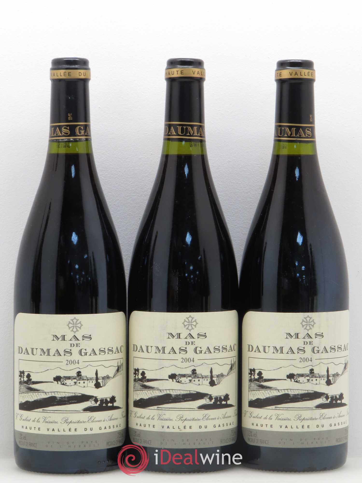 Saint-Guilhem-le-Désert - Cité d'Aniane Mas Daumas Gassac Famille Guibert de La Vaissière 2004 - Lot de 12 bouteilles - 3