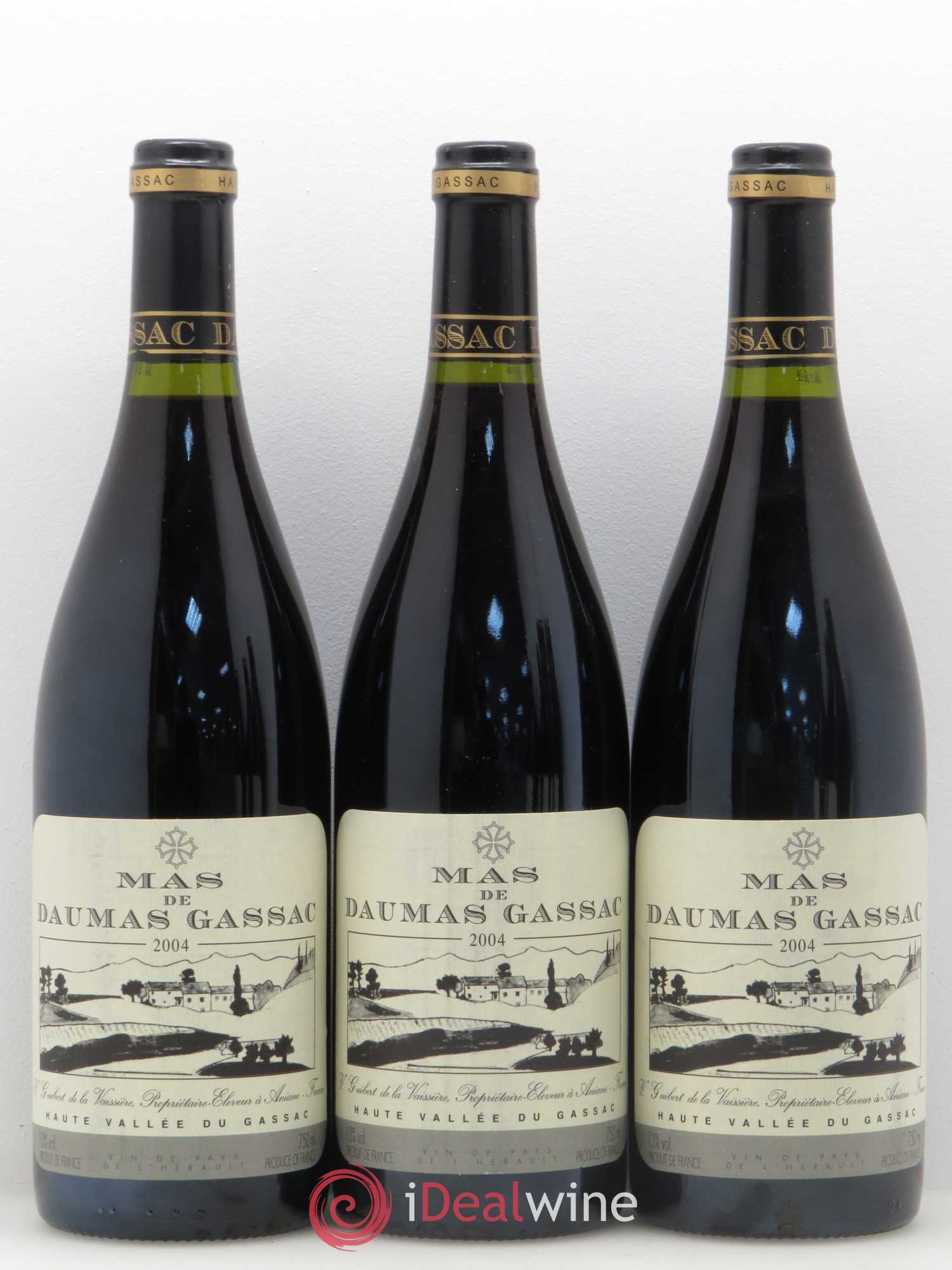 Saint-Guilhem-le-Désert - Cité d'Aniane Mas Daumas Gassac Famille Guibert de La Vaissière 2004 - Lot de 6 bouteilles - 1