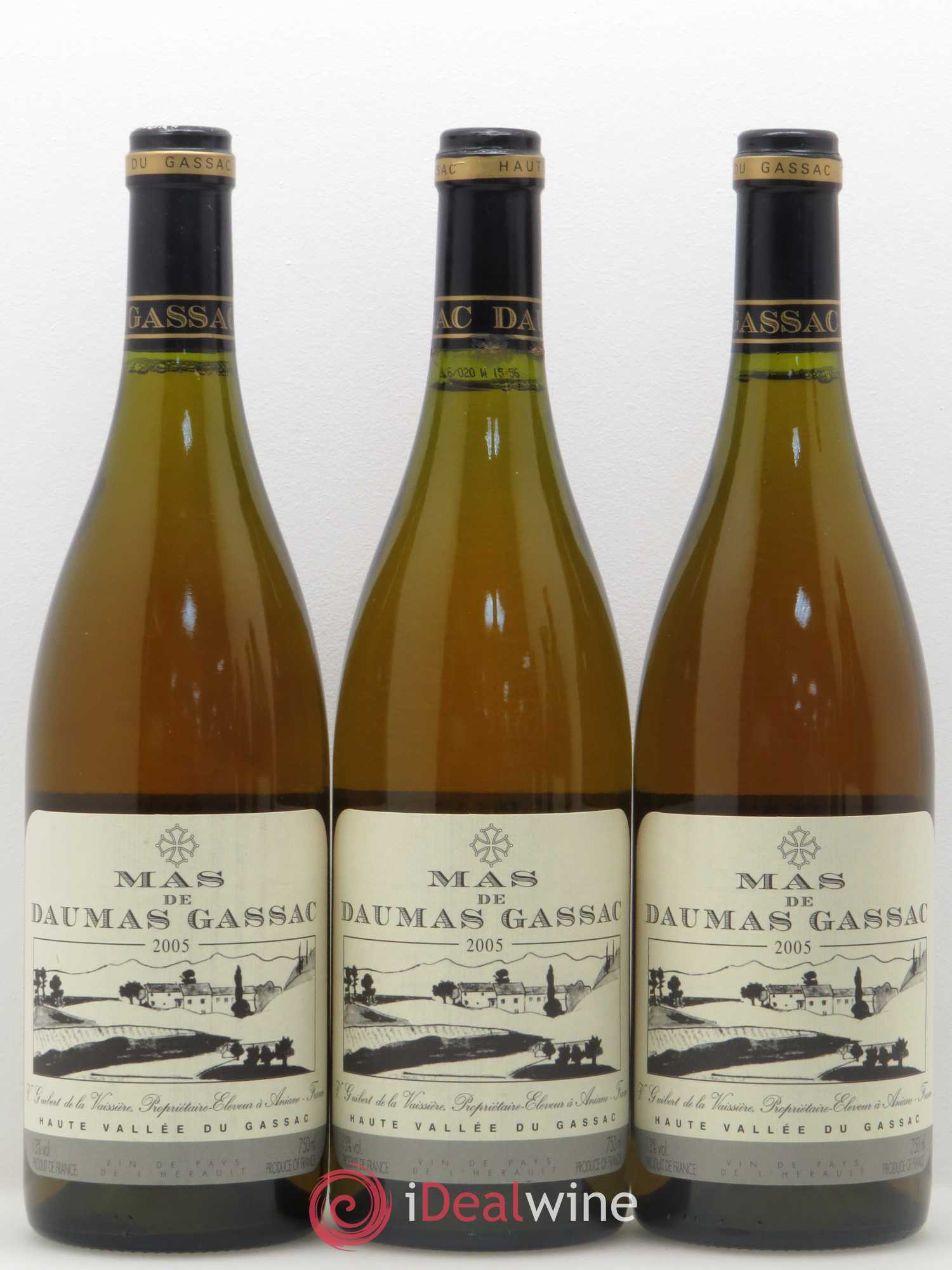 Saint-Guilhem-le-Désert - Cité d'Aniane Mas Daumas Gassac Famille Guibert de La Vaissière 2005 - Lot de 6 bouteilles - 1