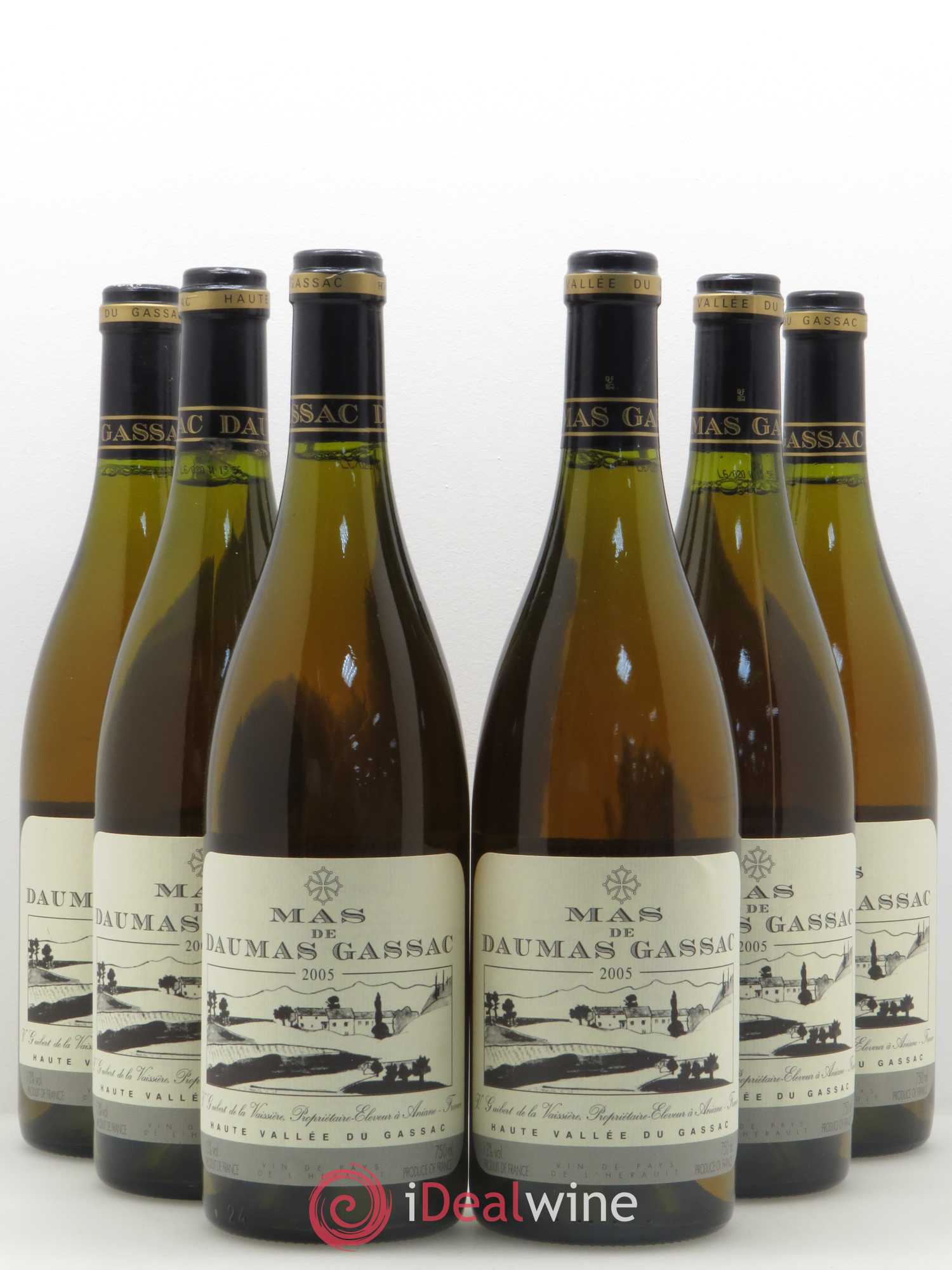 Saint-Guilhem-le-Désert - Cité d'Aniane Mas Daumas Gassac Famille Guibert de La Vaissière 2005 - Lot de 6 bouteilles - 0