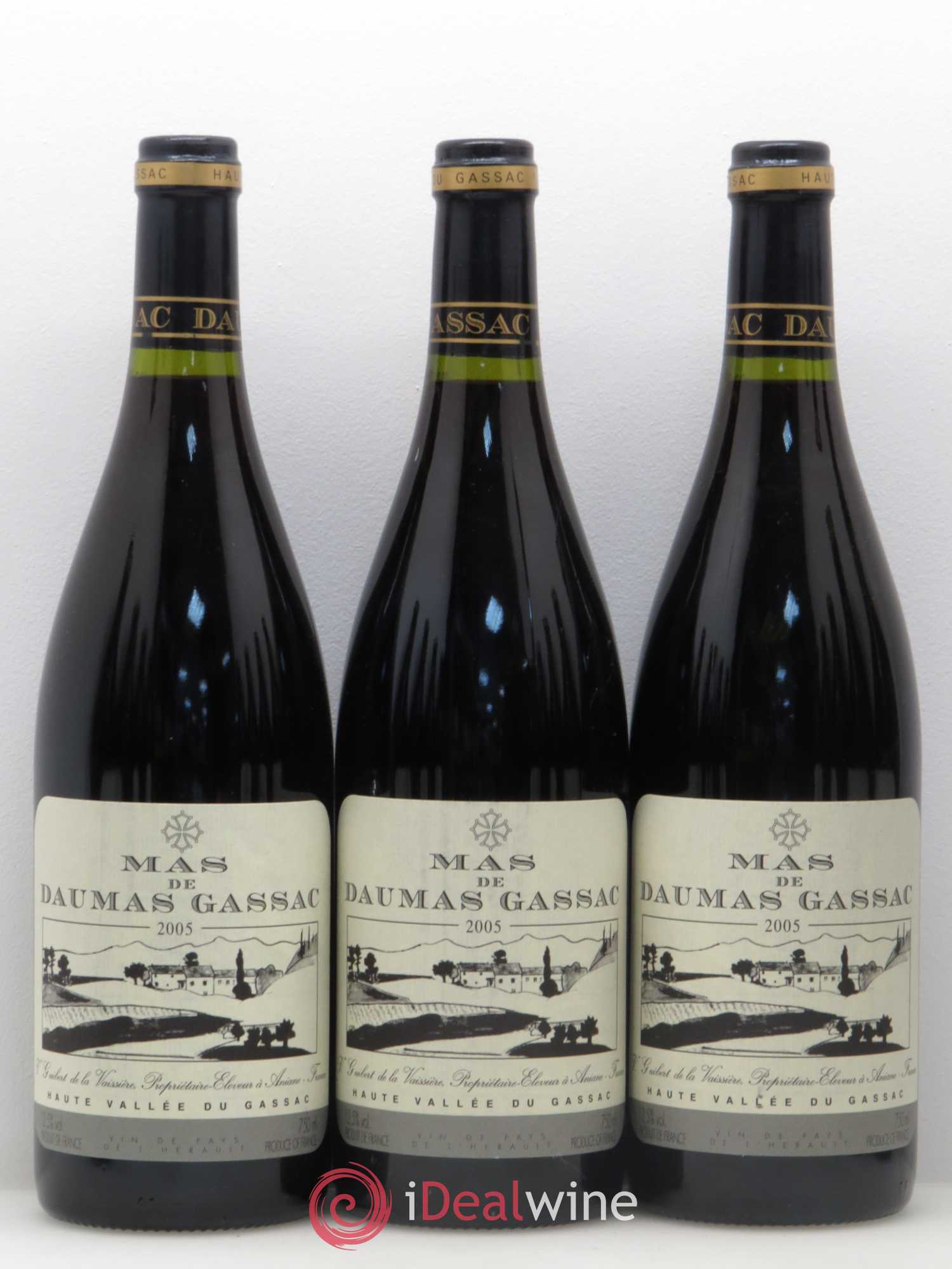 Saint-Guilhem-le-Désert - Cité d'Aniane Mas Daumas Gassac Famille Guibert de La Vaissière 2005 - Lot de 12 bouteilles - 1