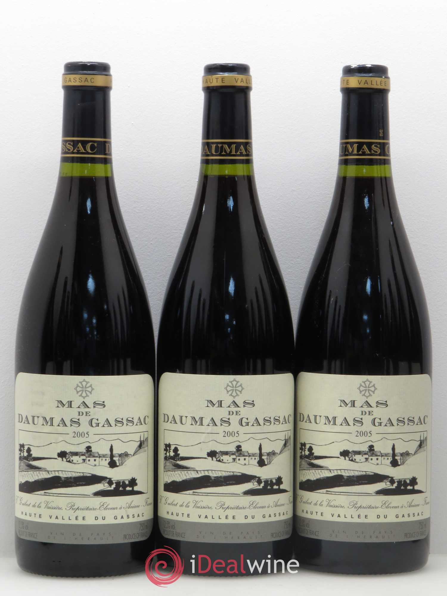 Saint-Guilhem-le-Désert - Cité d'Aniane Mas Daumas Gassac Famille Guibert de La Vaissière 2005 - Lot de 12 bouteilles - 4