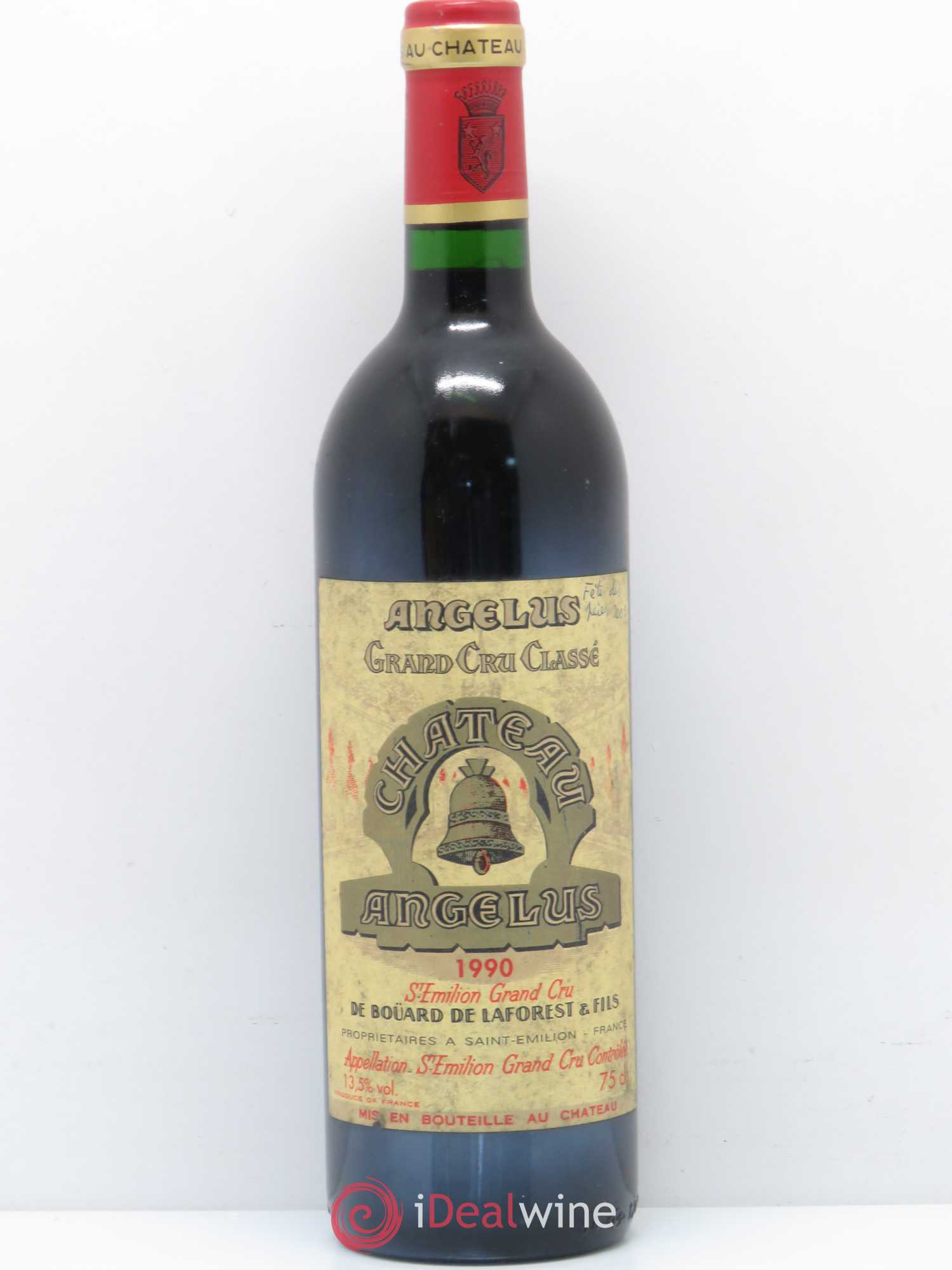 Château Angélus 1er Grand Cru Classé A 1990 - Lot de 1 bouteille - 0