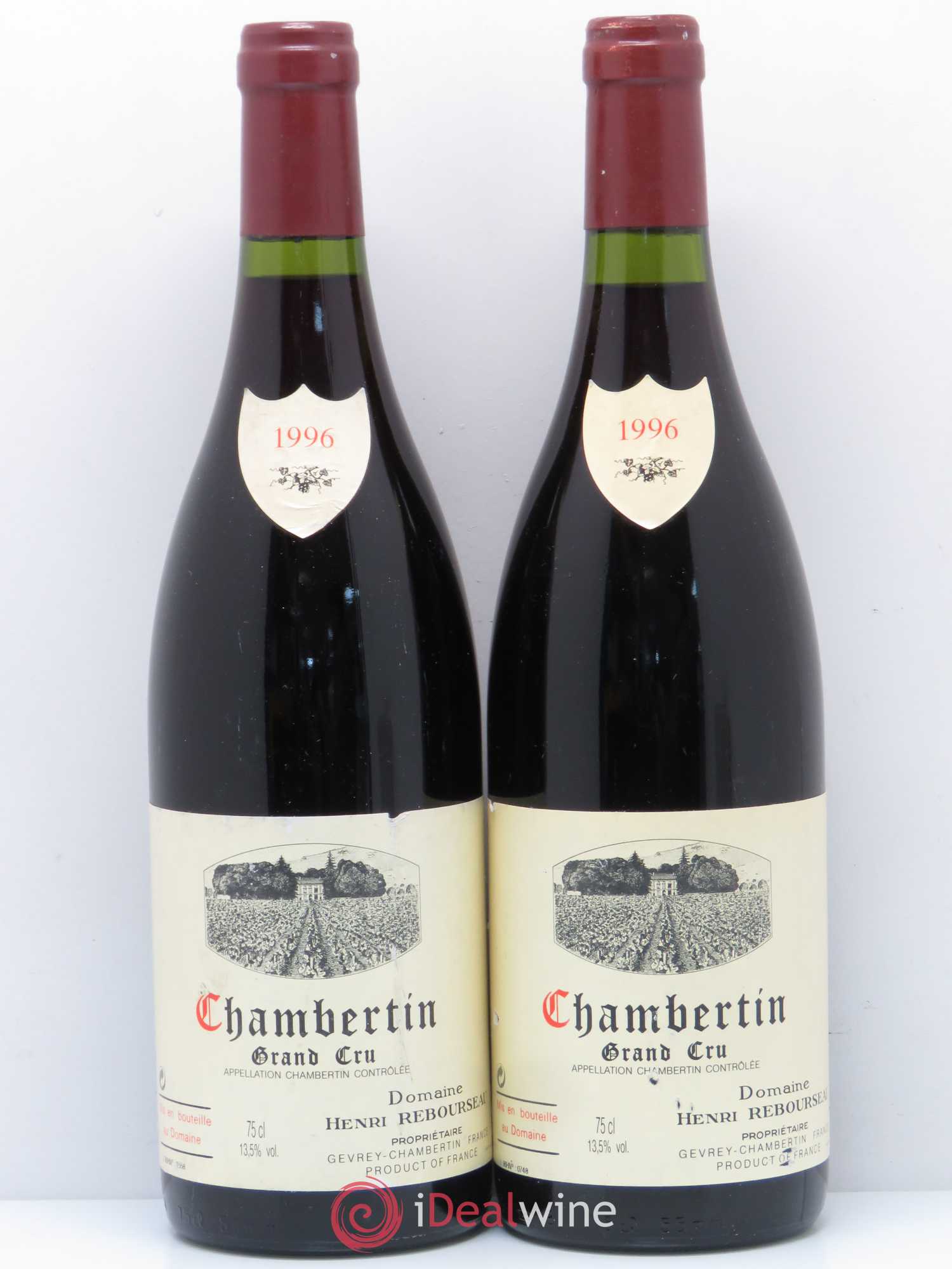 Chambertin Grand Cru Henri Rebourseau 1996 - Lot de 2 bouteilles - 0