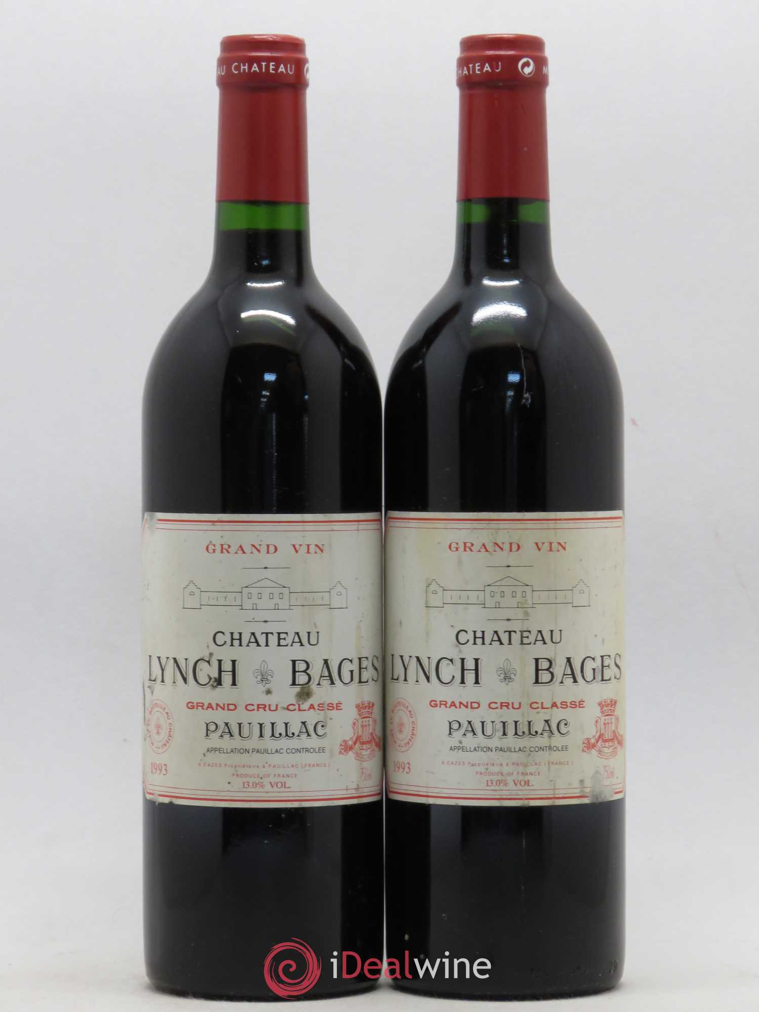 Château Lynch Bages 5ème Grand Cru Classé 1993 - Lot de 2 bouteilles - 0