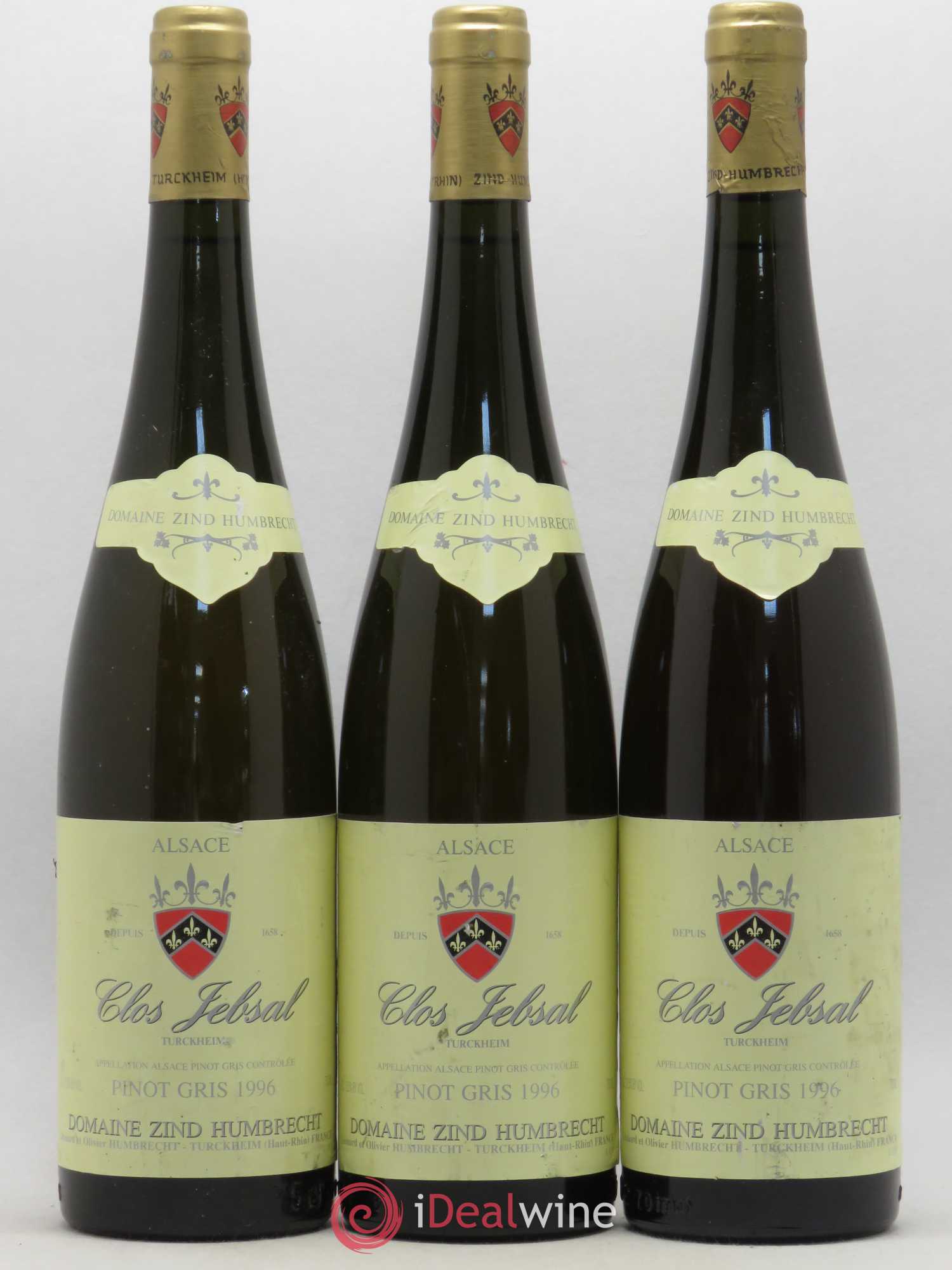 Alsace Pinot Gris Clos Jebsal Zind-Humbrecht (Domaine) (sans prix de réserve) 1996 - Lot de 3 bouteilles - 0