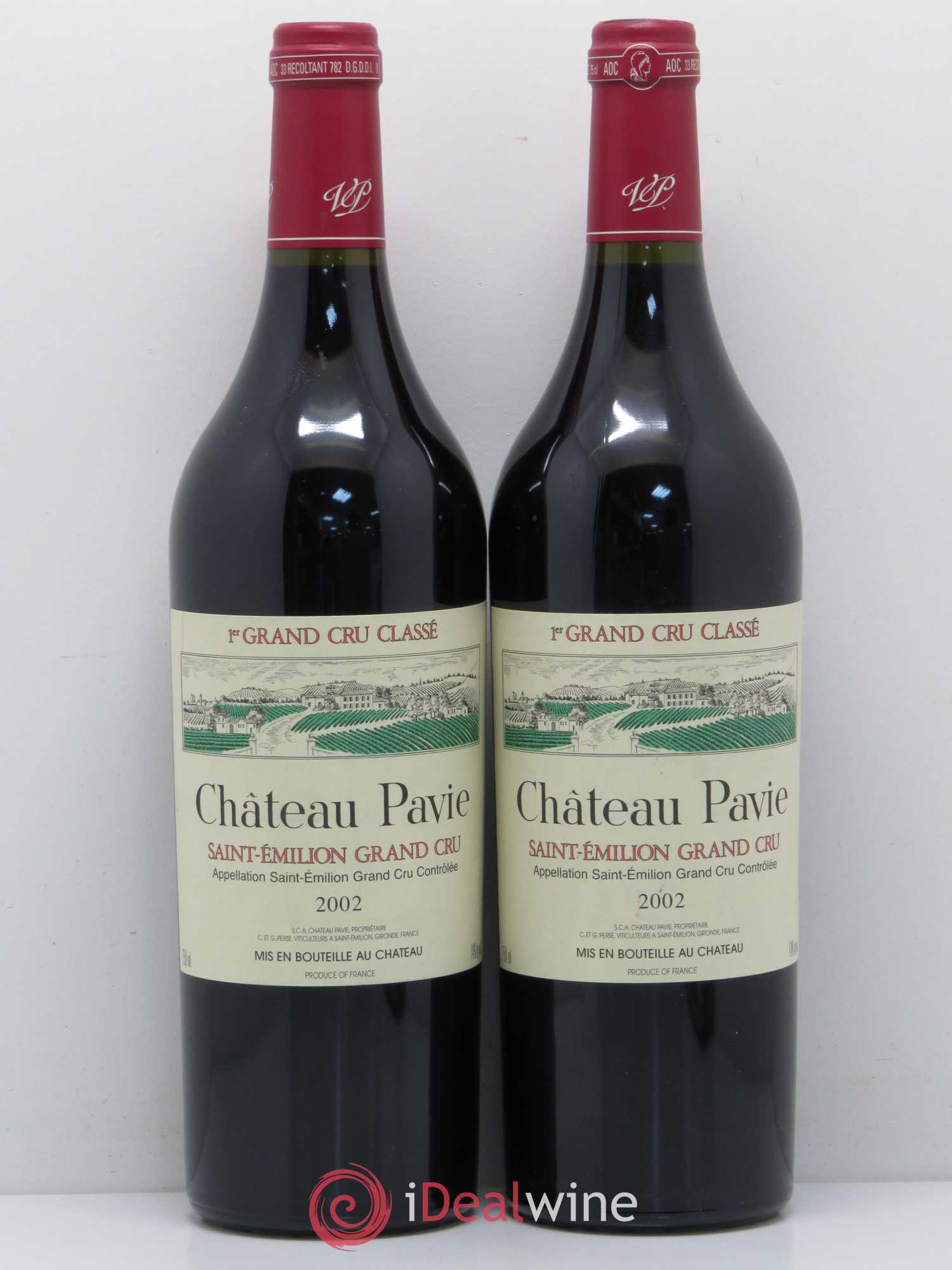 Château Pavie 1er Grand Cru Classé A 2002 - Lot de 2 bouteilles - 0