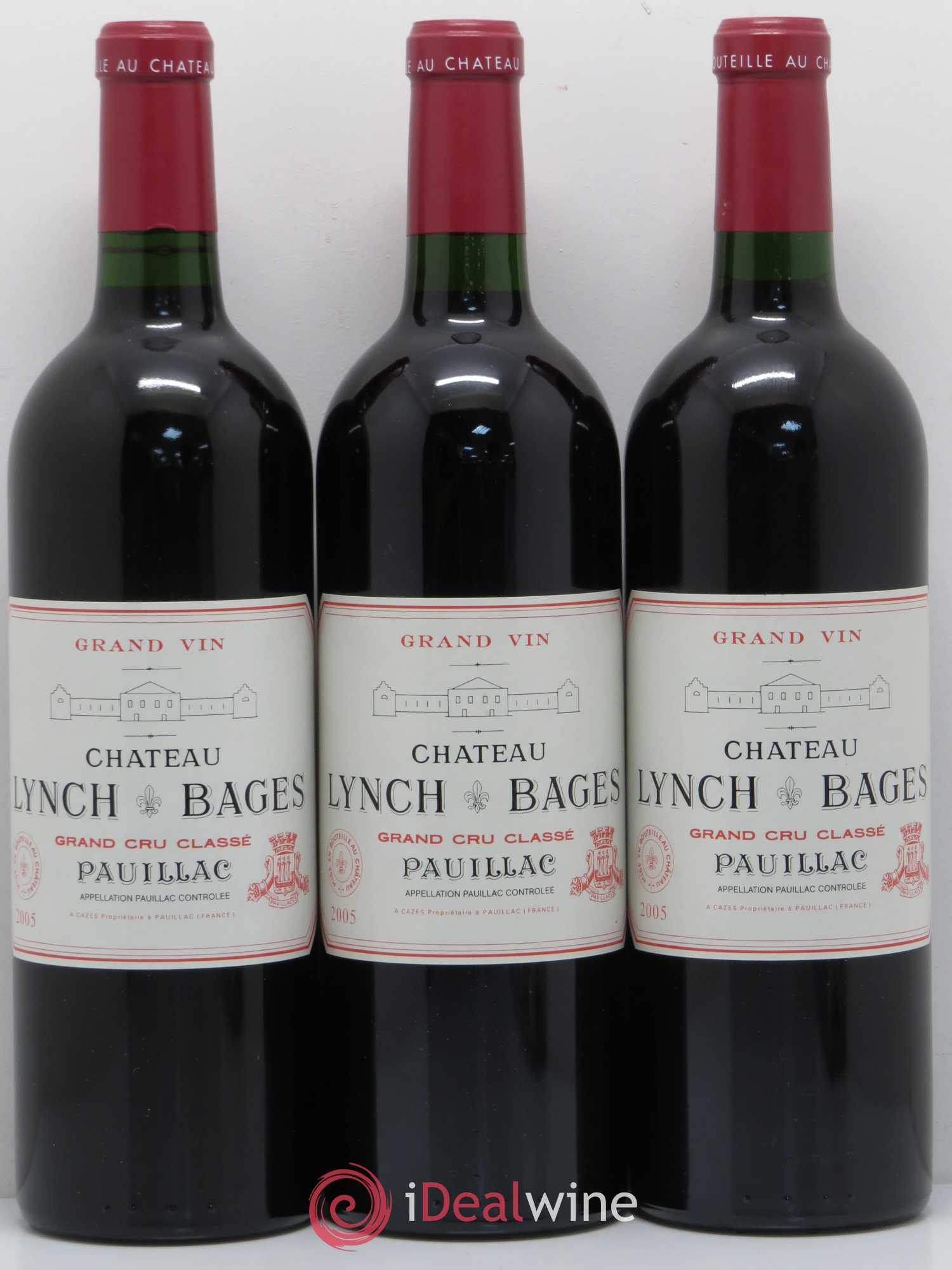 Château Lynch Bages 5ème Grand Cru Classé 2005 - Lot de 3 bouteilles - 0