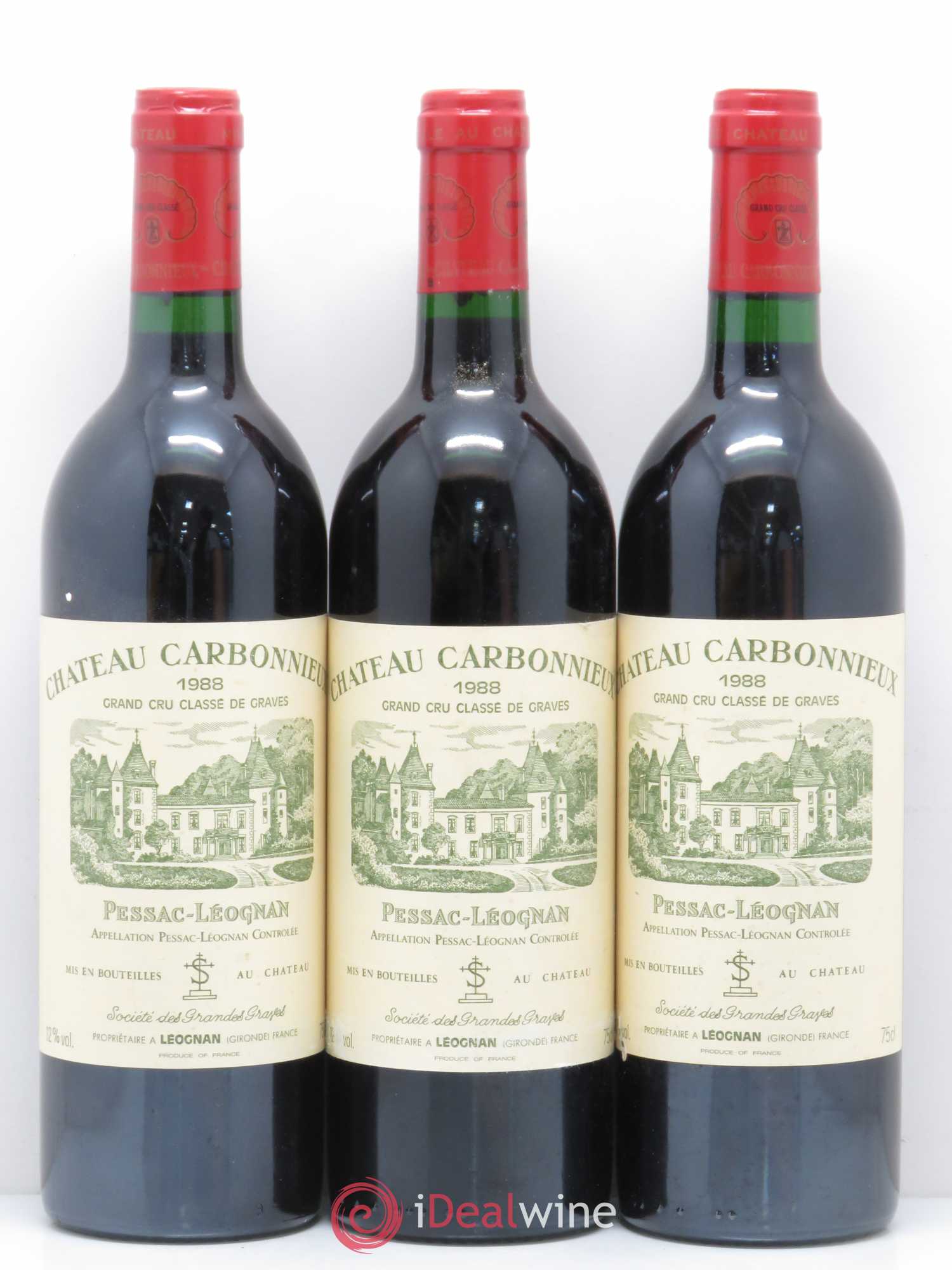 Château Carbonnieux Cru Classé de Graves 1988 - Lot de 12 bouteilles - 2