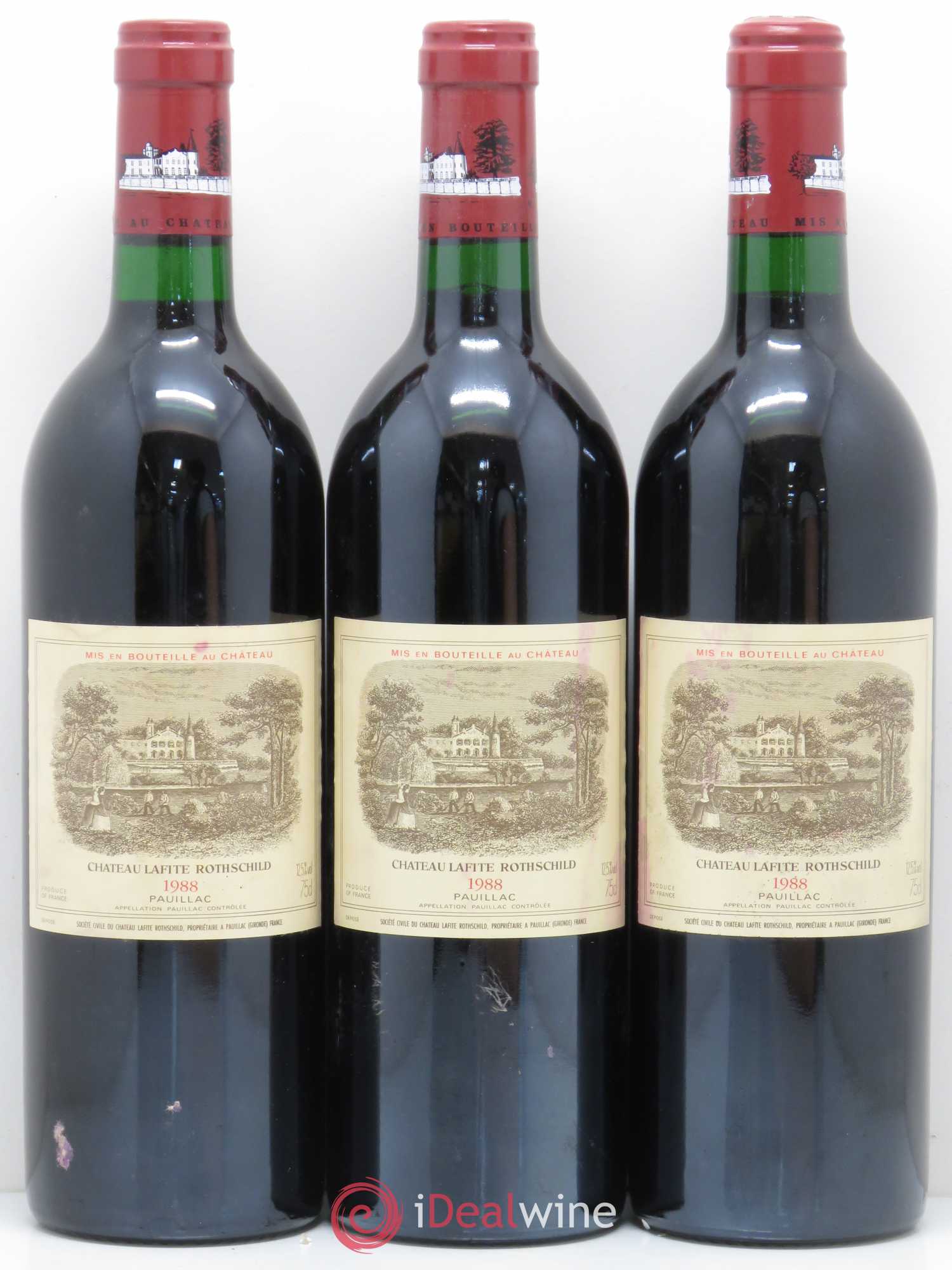 Château Lafite Rothschild 1er Grand Cru Classé 1988 - Lot de 6 bouteilles - 1
