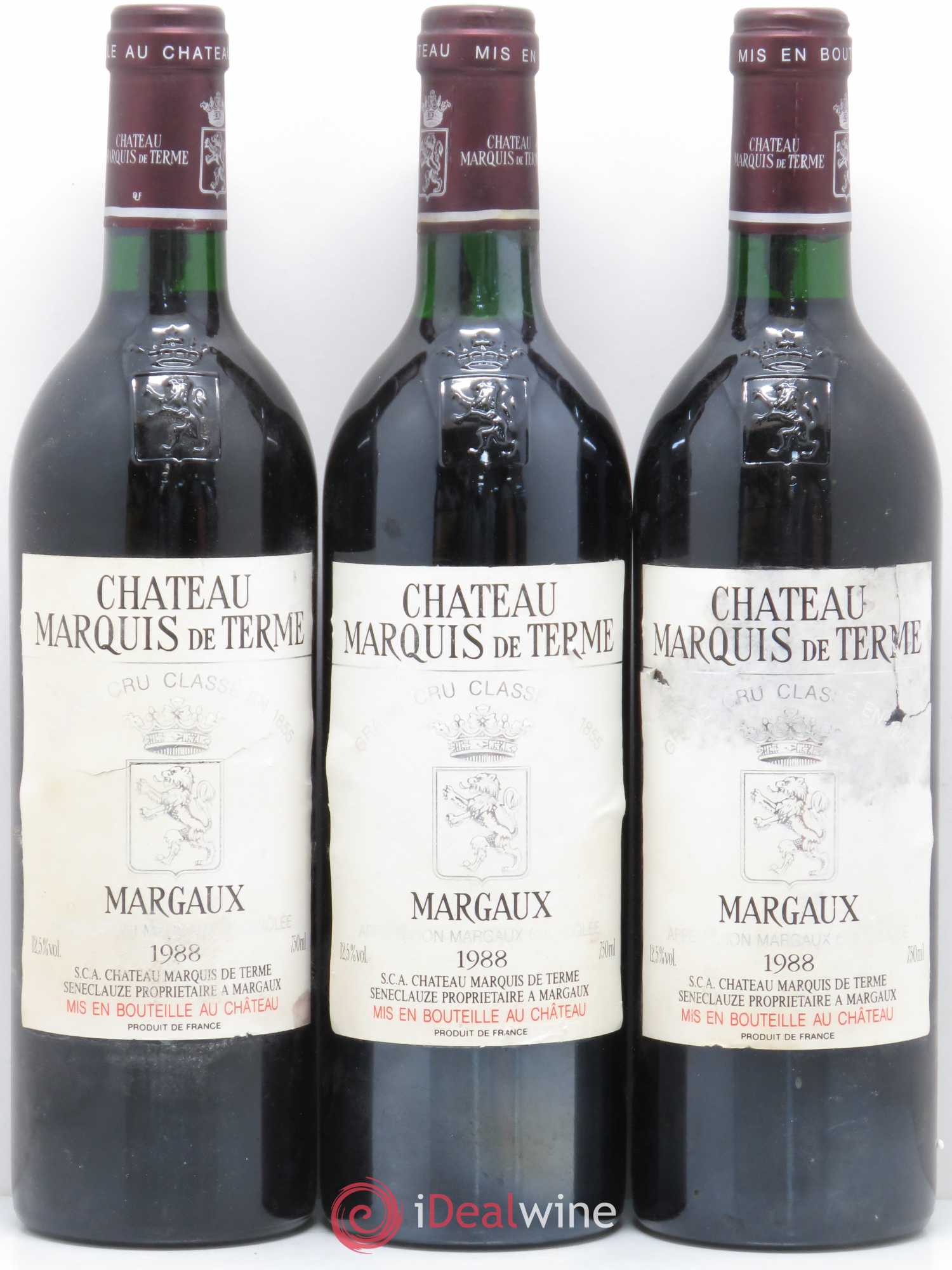 Château Marquis de Terme 4ème Grand Cru Classé 1988 - Lot de 6 bouteilles - 2