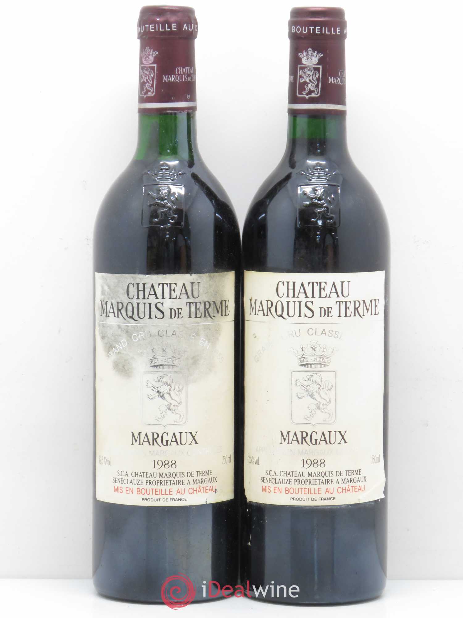 Château Marquis de Terme 4ème Grand Cru Classé 1988 - Lot de 5 bouteilles - 2