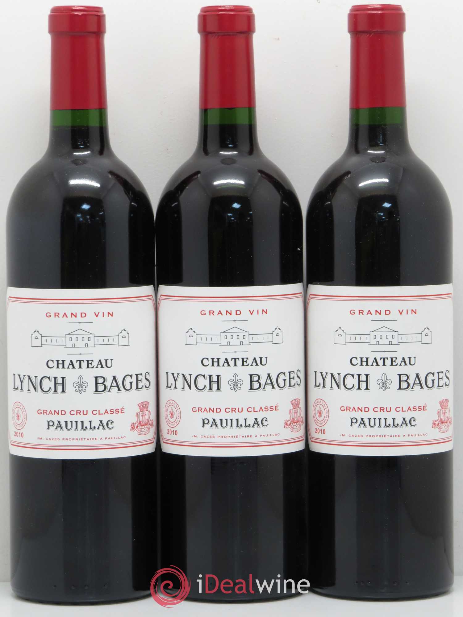 Château Lynch Bages 5ème Grand Cru Classé 2010 - Lot de 3 bouteilles - 0