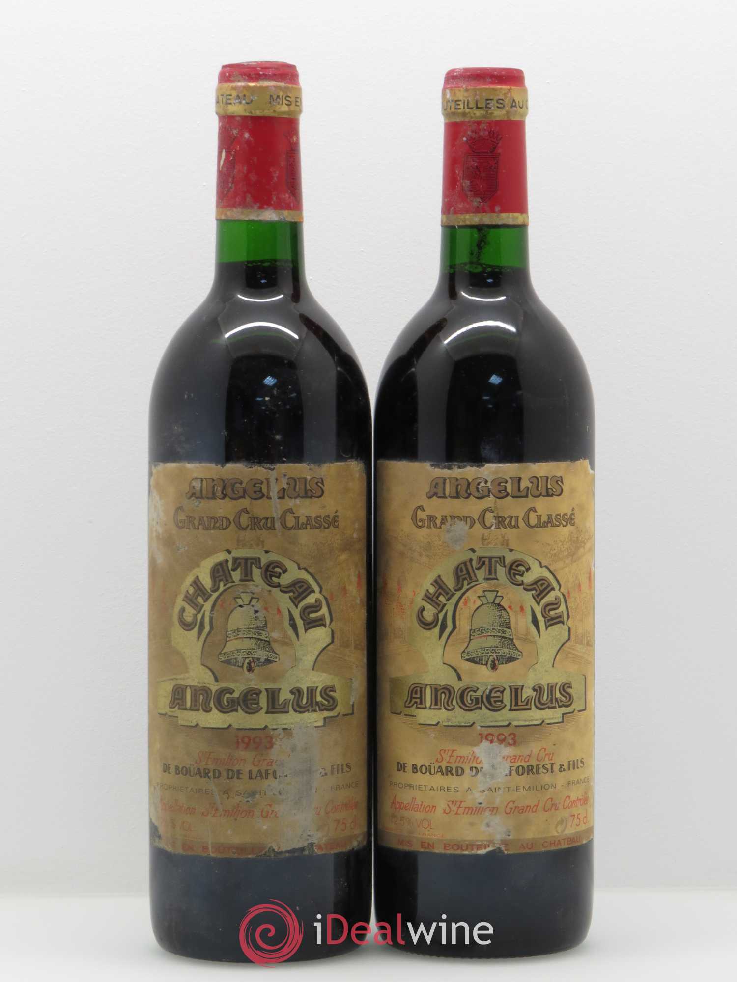 Château Angélus 1er Grand Cru Classé A 1993 - Lot de 2 bouteilles - 0