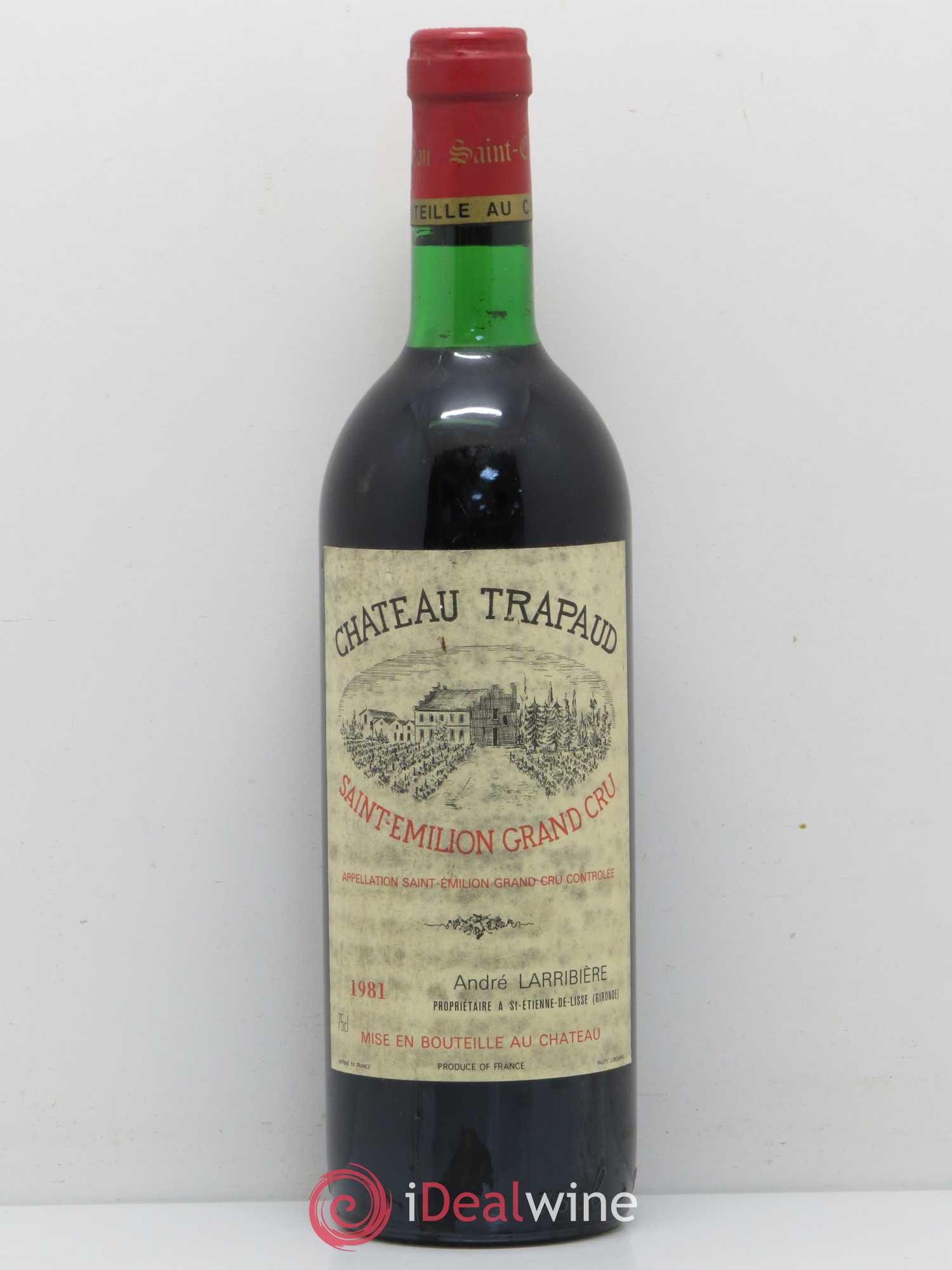Saint-Émilion Château Trapaud 1981 - Lot de 1 bouteille - 0