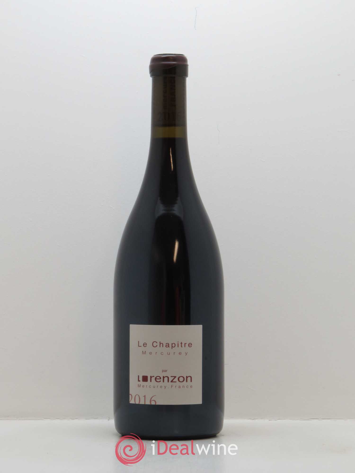 Mercurey Le Châpitre Bruno Lorenzon 2016 - Lot de 1 bouteille - 0