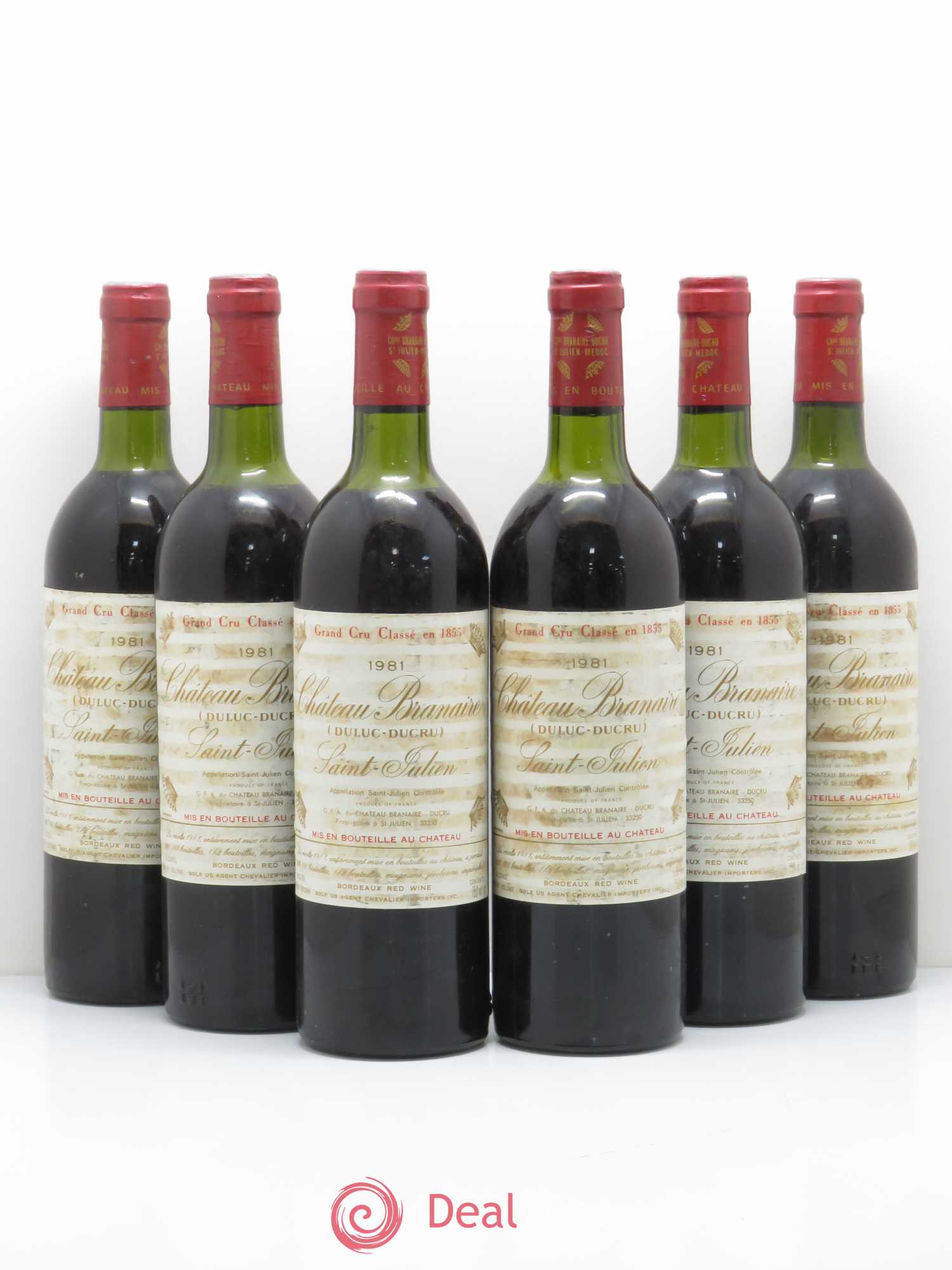 Château Branaire Ducru 4ème Grand Cru Classé 1981 - Lotto di 6 bottiglie - 0